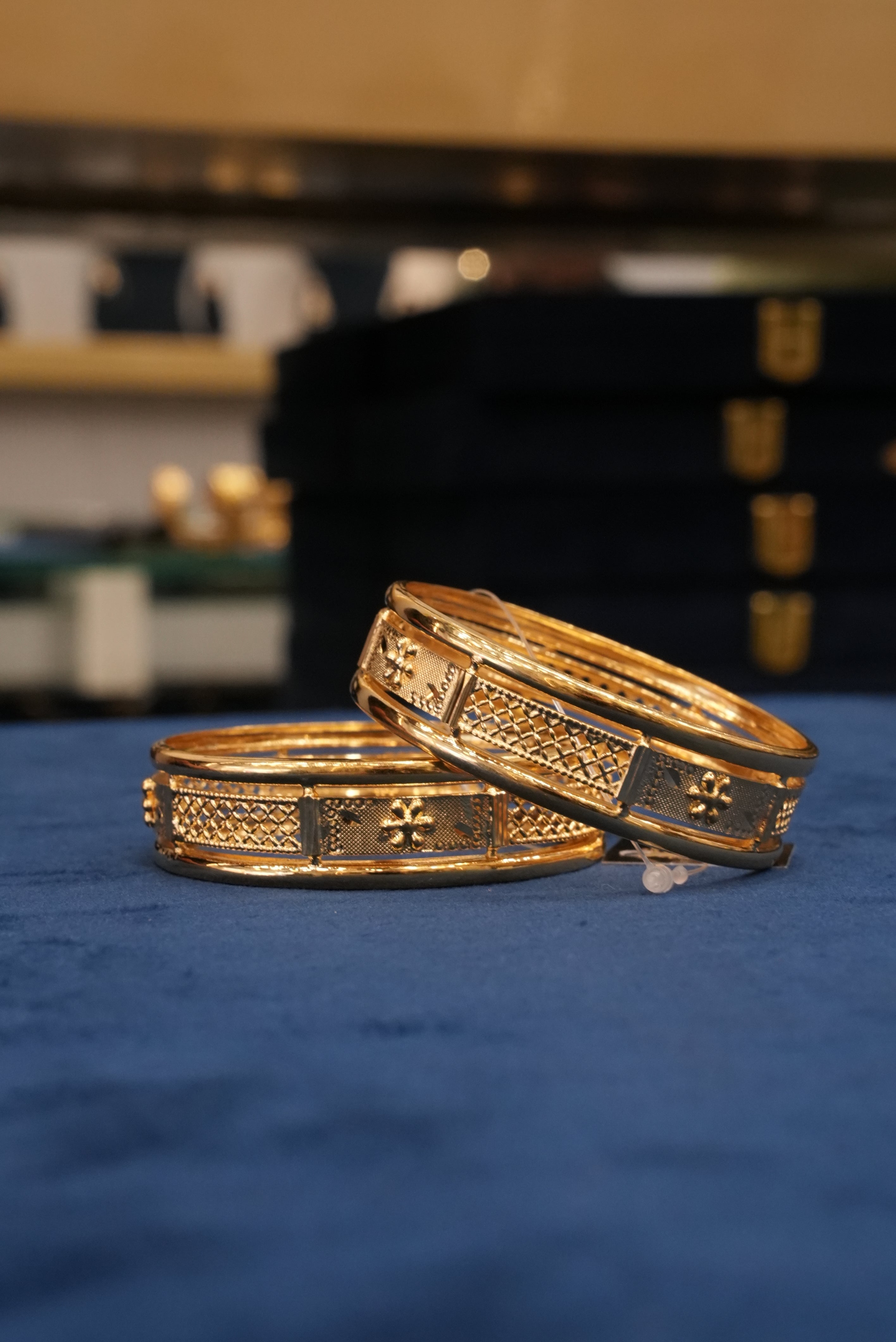 Ranisa, Bangles & Kadas, Gold Patra demi-fine jewellery, Size 2.4, SKU BK_L_16 image 1