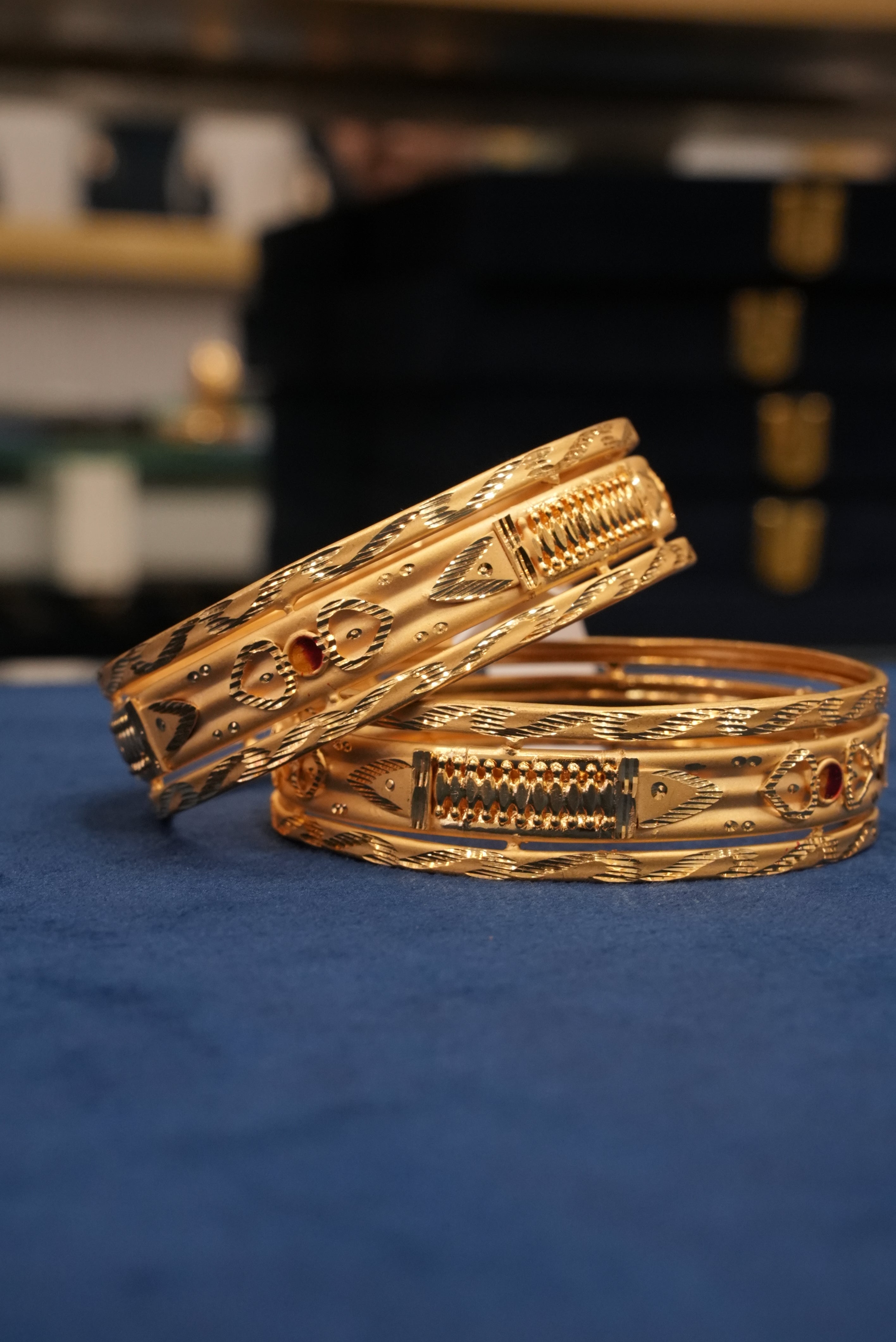 Gold Edit, Bangles & Kadas, Gold Patra demi-fine jewellery, Size 2.10, SKU BK_L_53 image 1