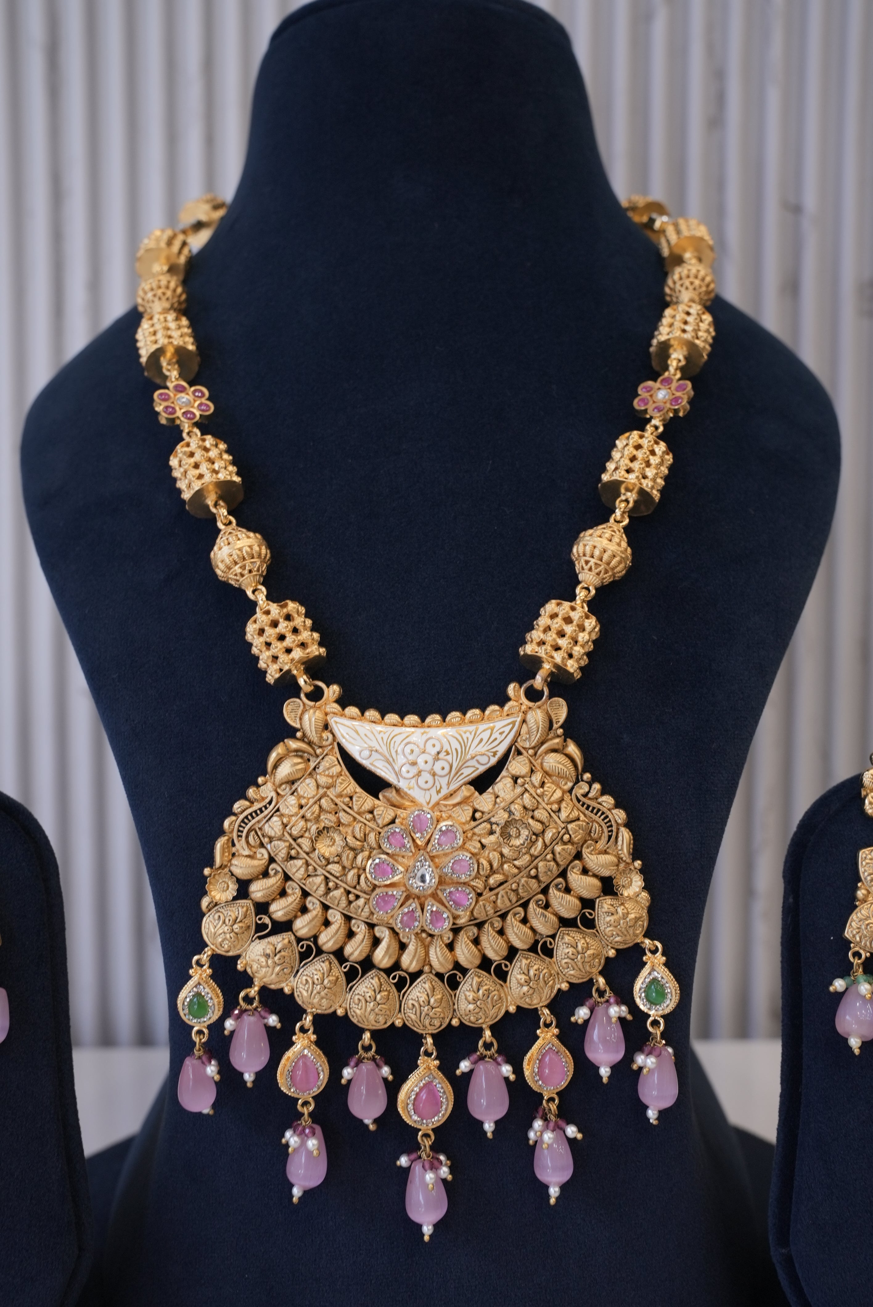Shahi Adaa, Necklace, Gold Patra demi-fine jewellery, SKU N_BS_3 image 1