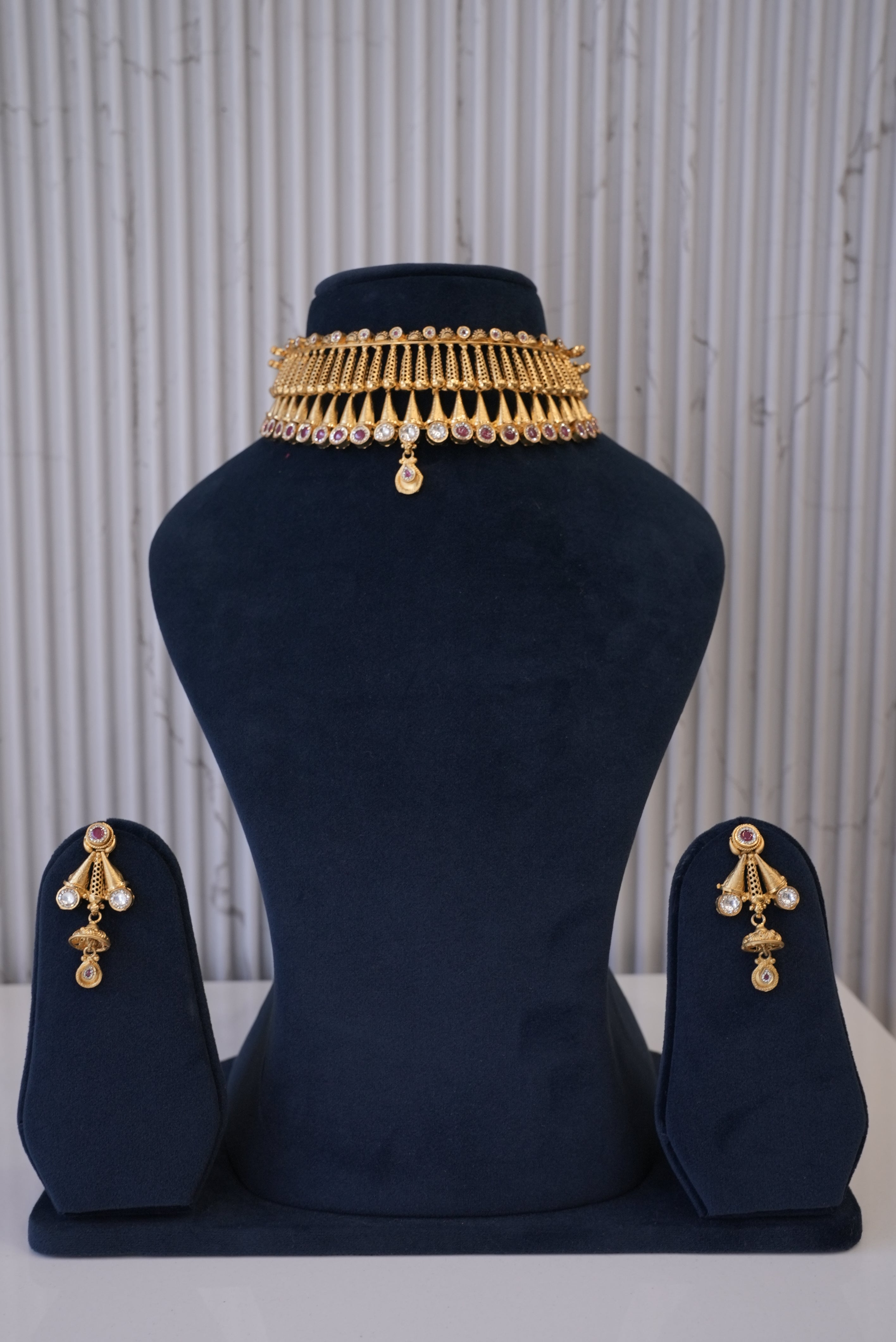 Modern Maharani, Necklace, Gold Patra demi-fine jewellery, SKU N_CH_5 image 0