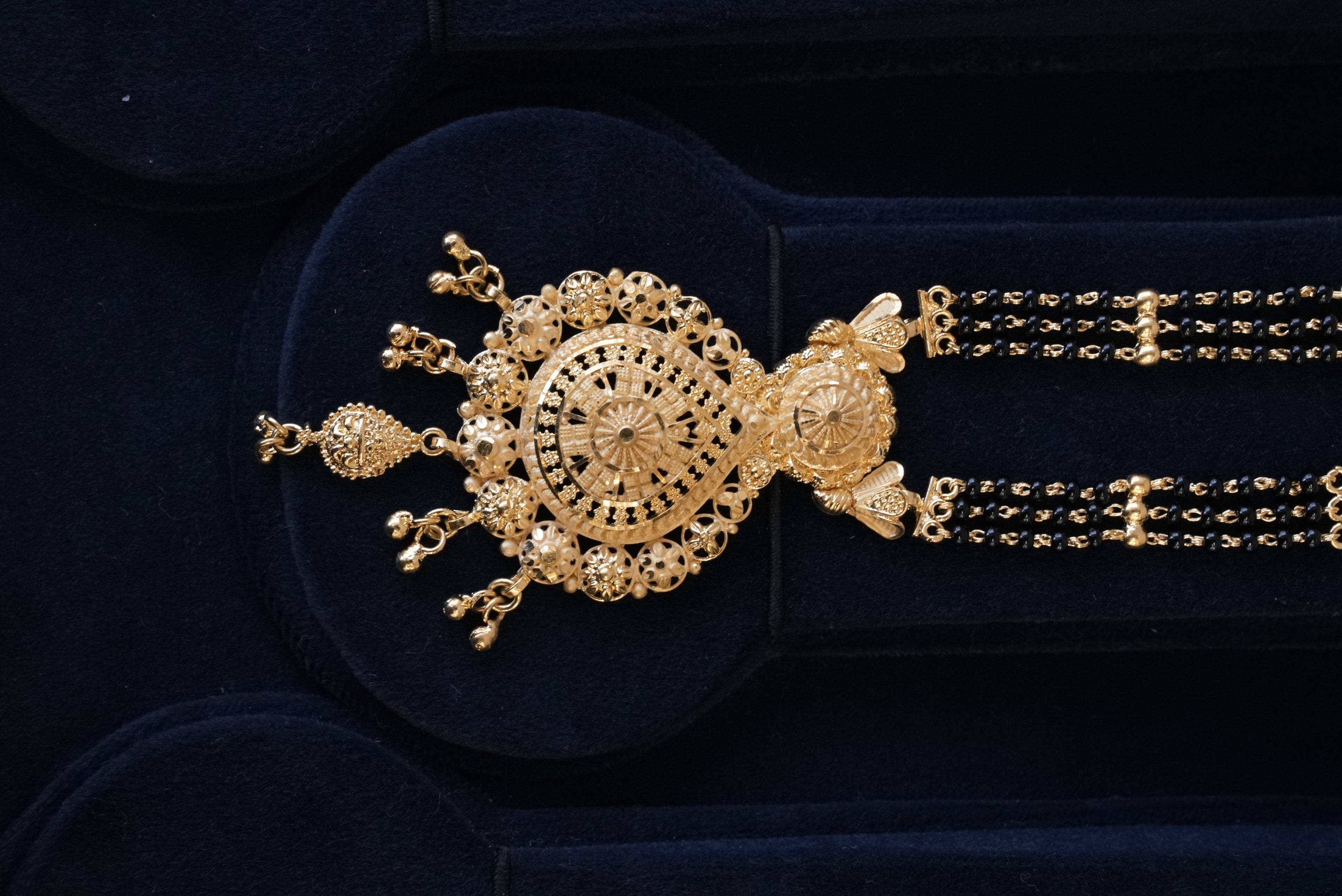 SwarnaRiti, Mangalsutra, Gold Patra demi-fine jewellery, SKU M_HT_3 image 1