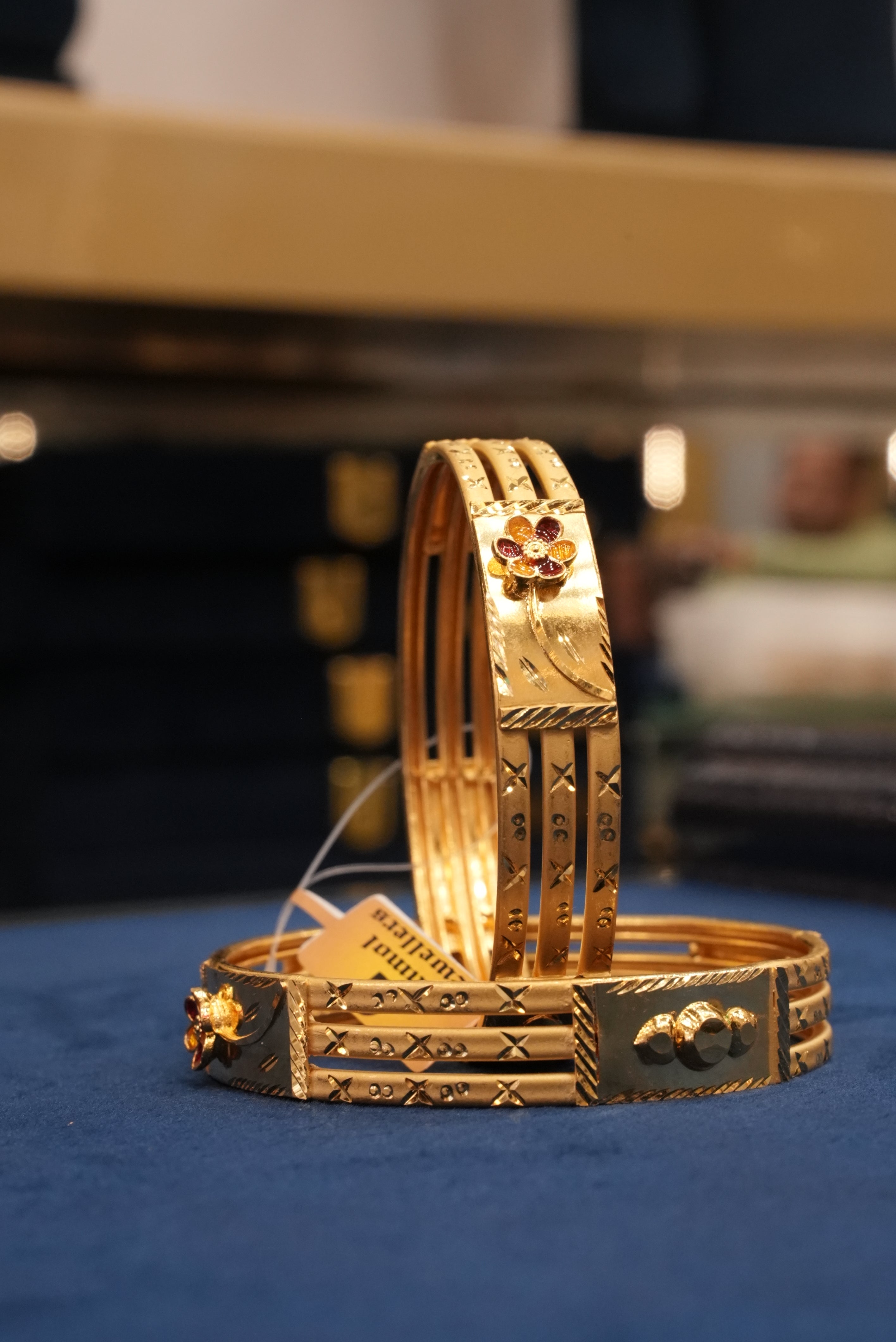 Mangala, Bangles & Kadas, Gold Patra demi-fine jewellery, Size 2.8, SKU BK_L_49 image 0