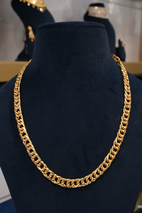 Classic Link, Chains, Gold Patra demi-fine jewellery, Size 18 inches, SKU CH_G_2 image 0