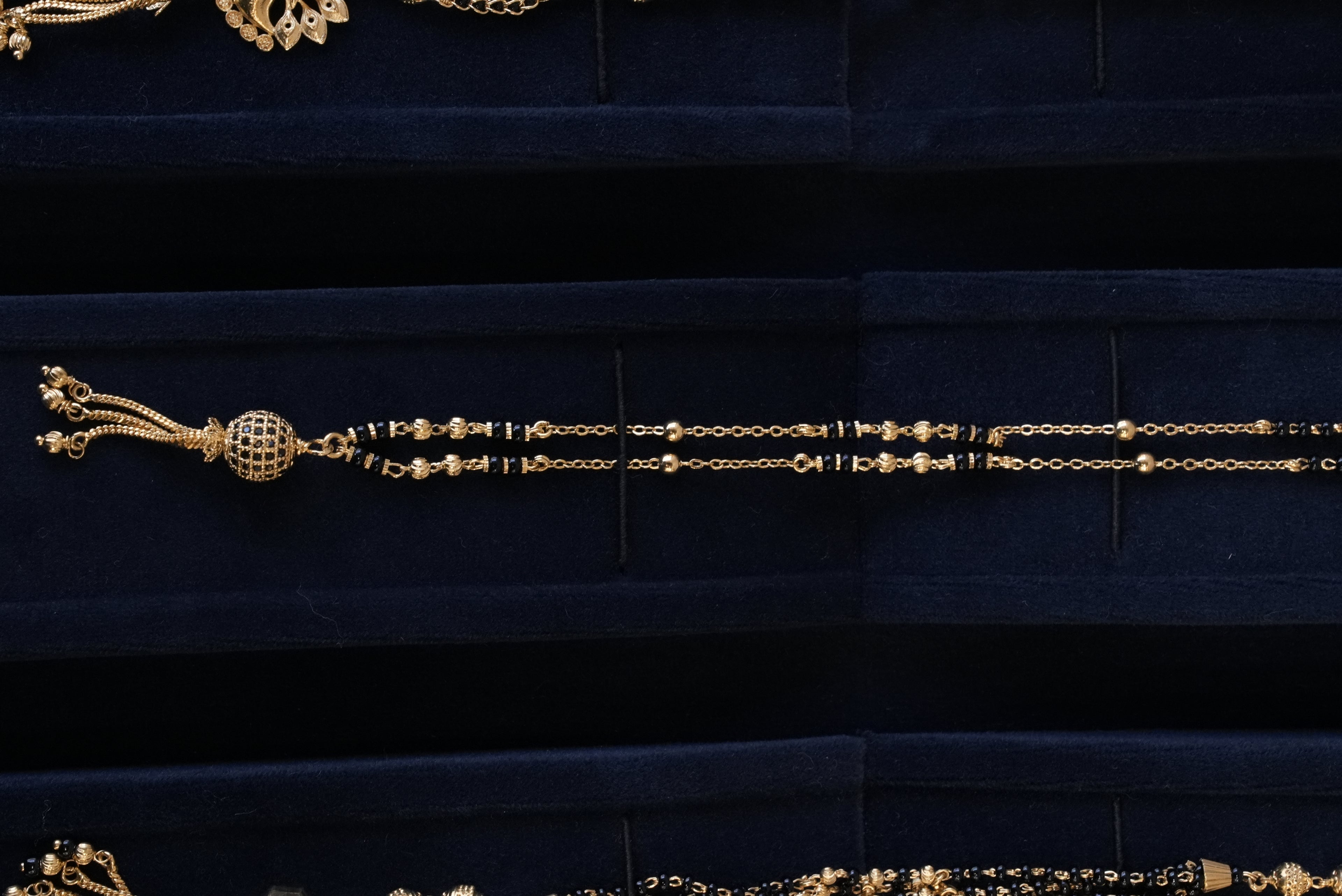 Sugandhaa, Mangalsutra, Gold Patra demi-fine jewellery, SKU M_S_3 image 1
