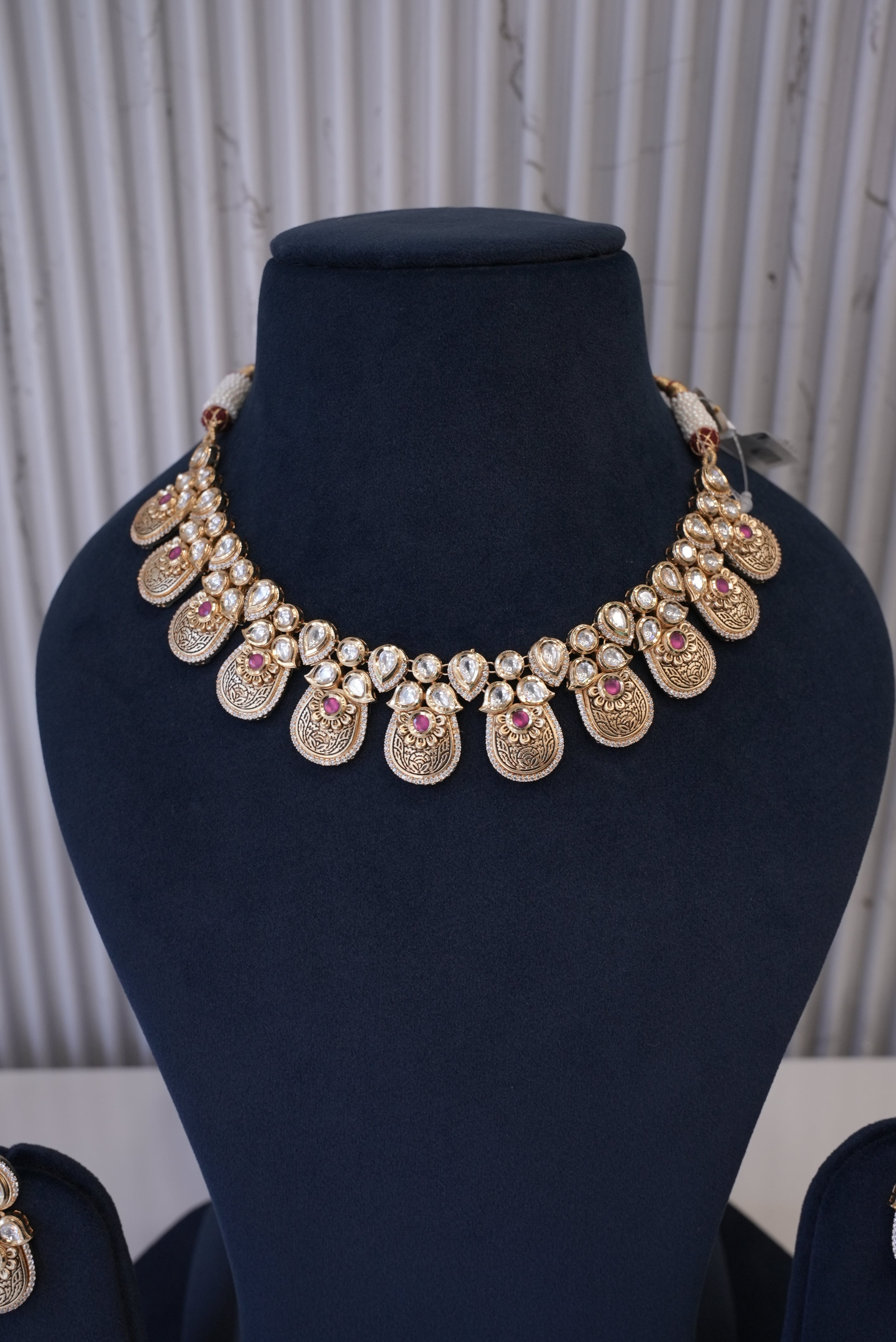 Golden Leher, Necklace, Gold Patra demi-fine jewellery, SKU N_KS_5 image 1