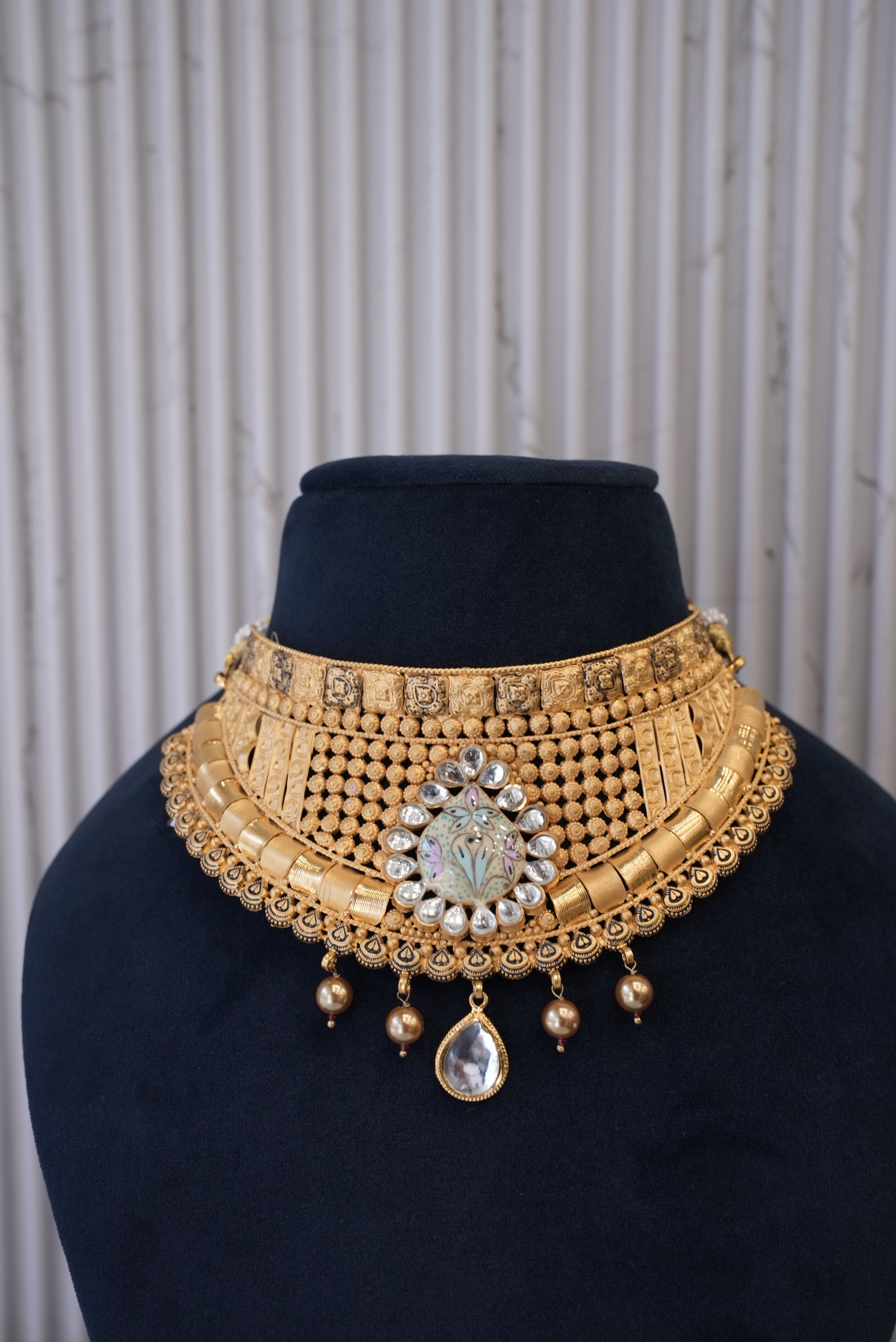 Midnight Muse, Necklace, Gold Patra demi-fine jewellery, SKU N_CH_3 image 1