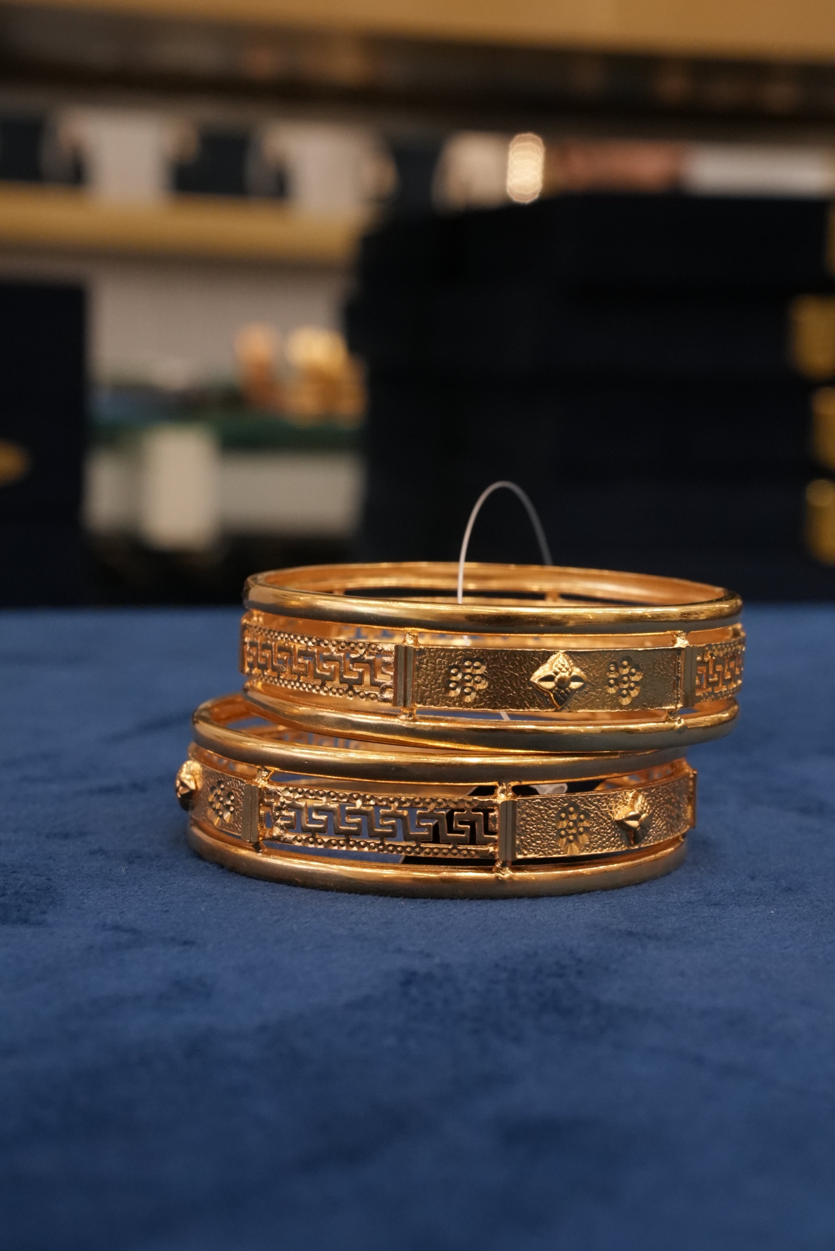 Lumora, Bangles & Kadas, Gold Patra demi-fine jewellery, Size 2.6, SKU BK_L_24 image 2