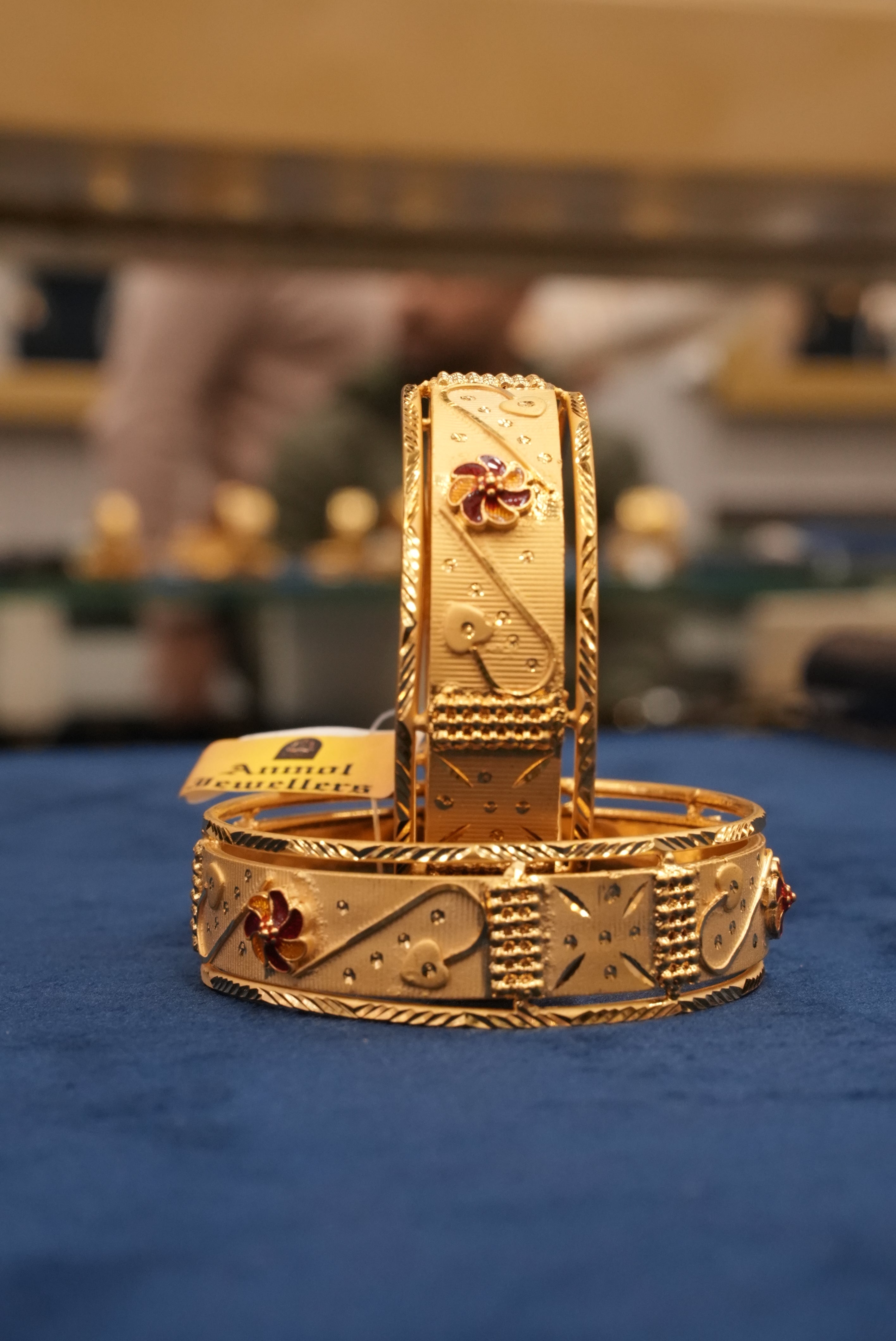 Nysa Bloom, Bangles & Kadas, Gold Patra demi-fine jewellery, Size 2.4, SKU BK_L_8 image 0