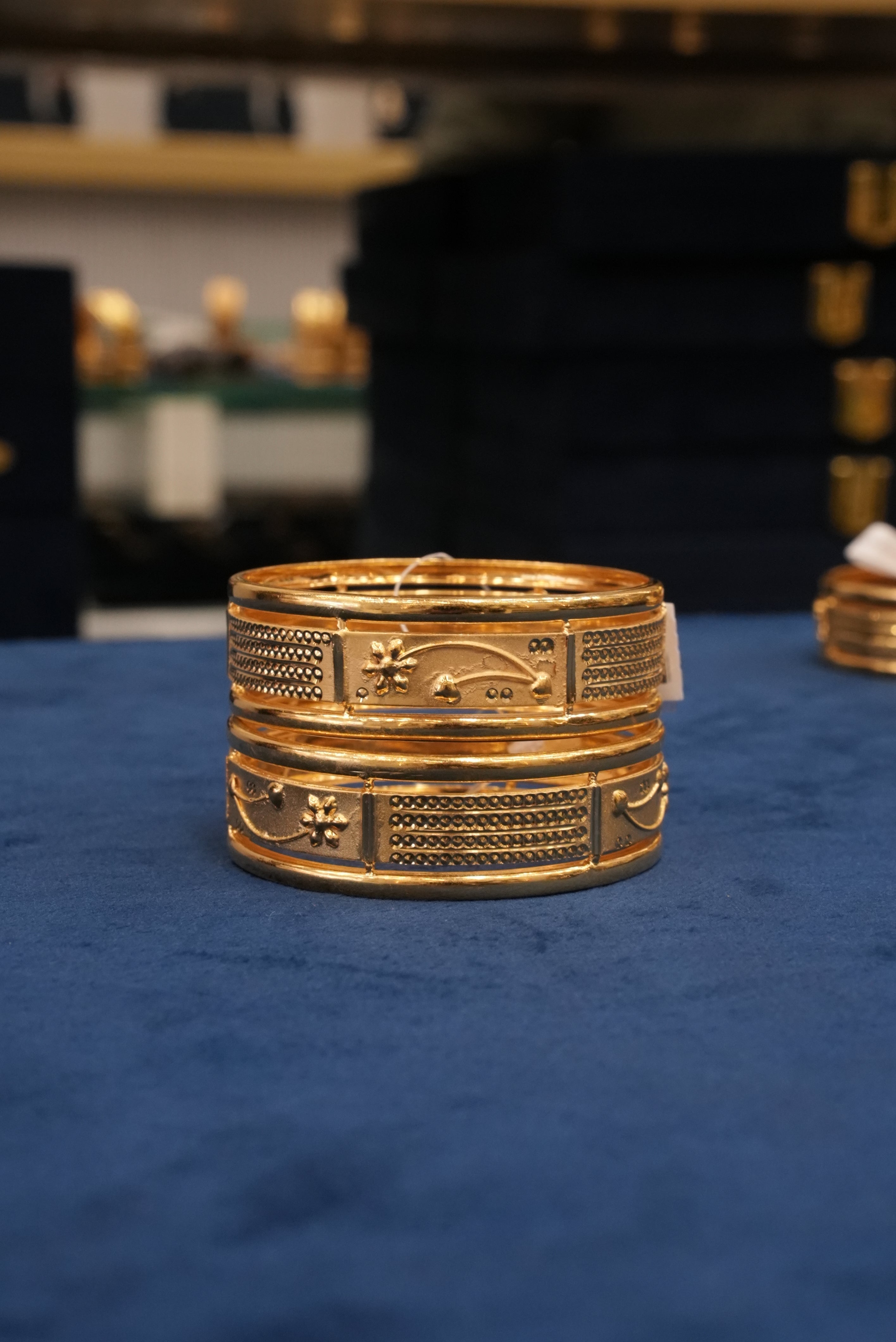 Pureline, Bangles & Kadas, Gold Patra demi-fine jewellery, Size 2.4, SKU BK_L_19 image 2