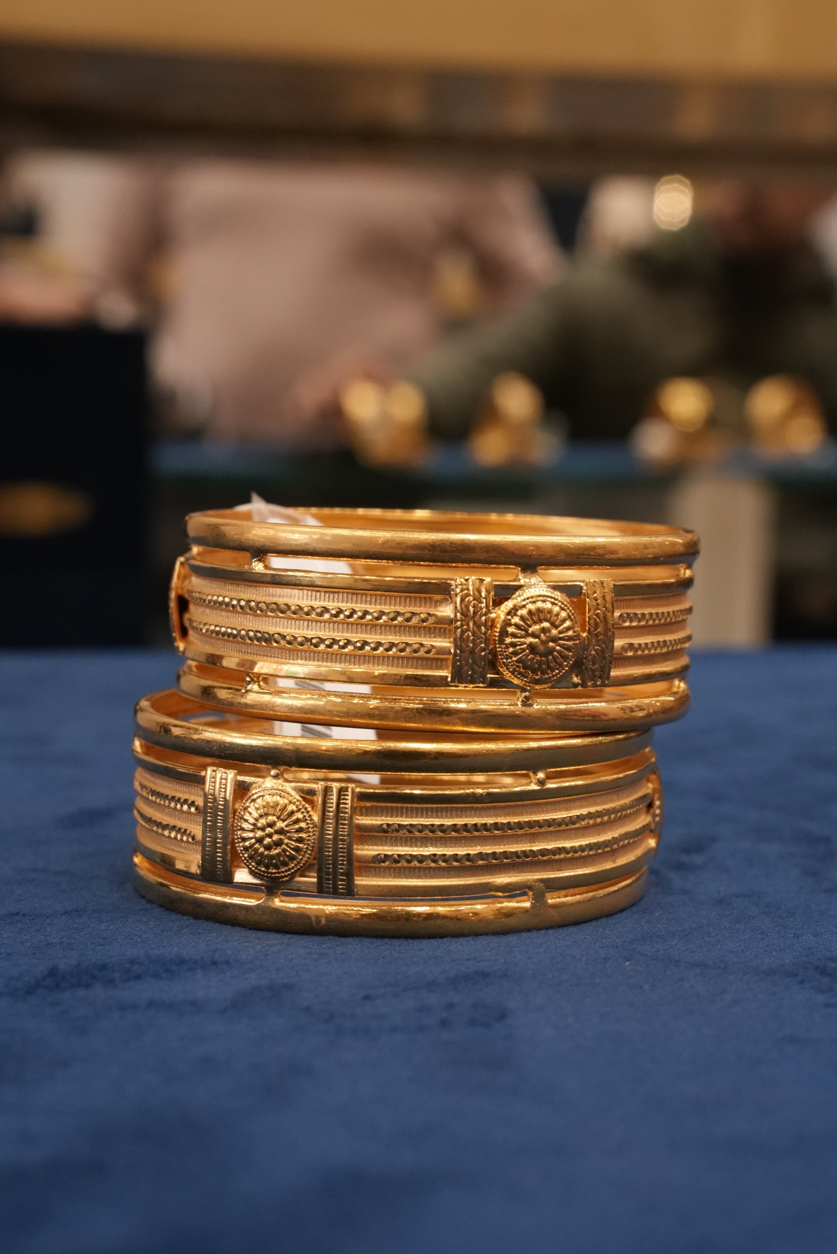 Anaya Curve, Bangles & Kadas, Gold Patra demi-fine jewellery, Size 2.4, SKU BK_L_6 image 2