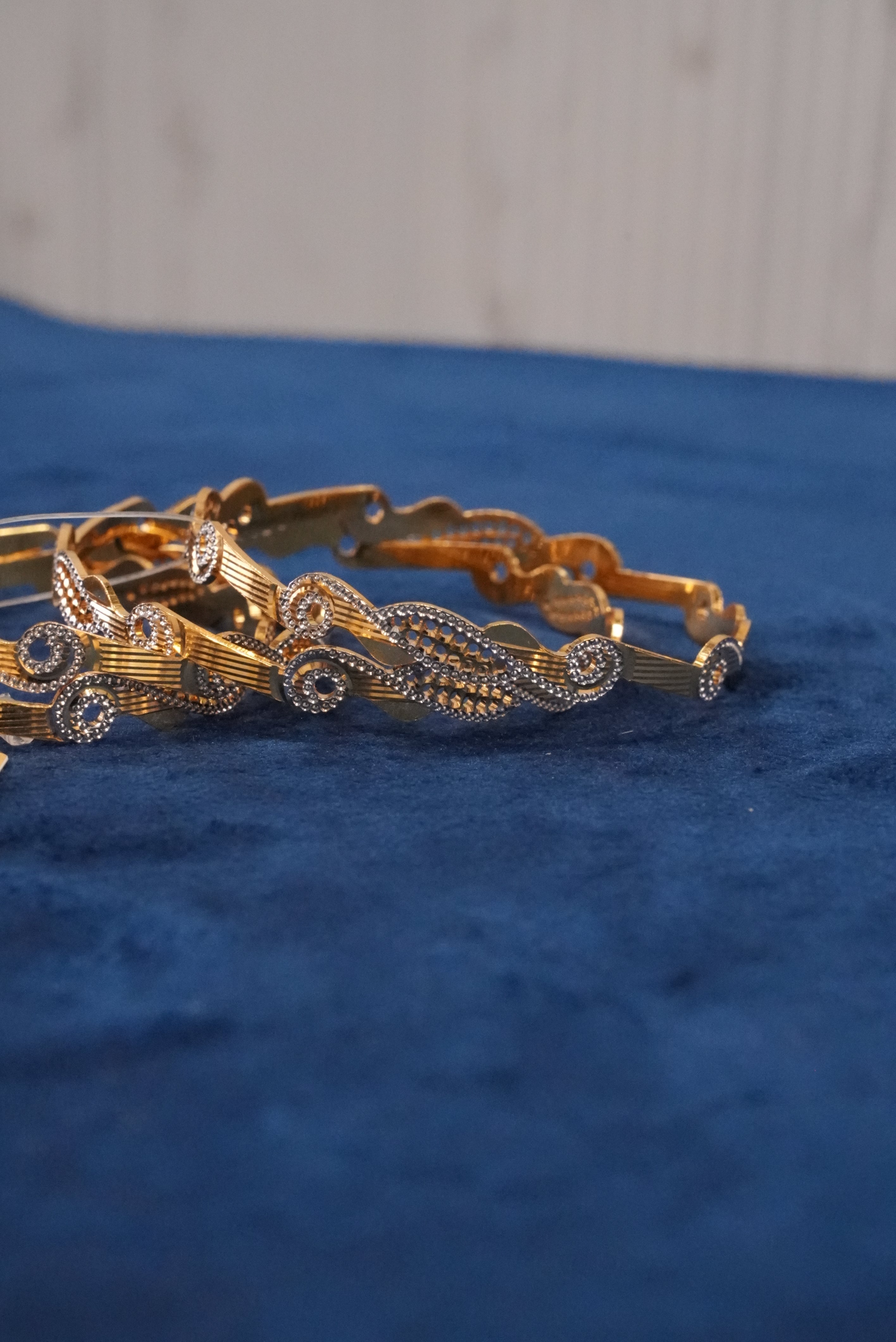 Vachan Saath, Bangles & Kadas, Gold Patra demi-fine jewellery, Size 2.6, SKU BK_L_141 image 1