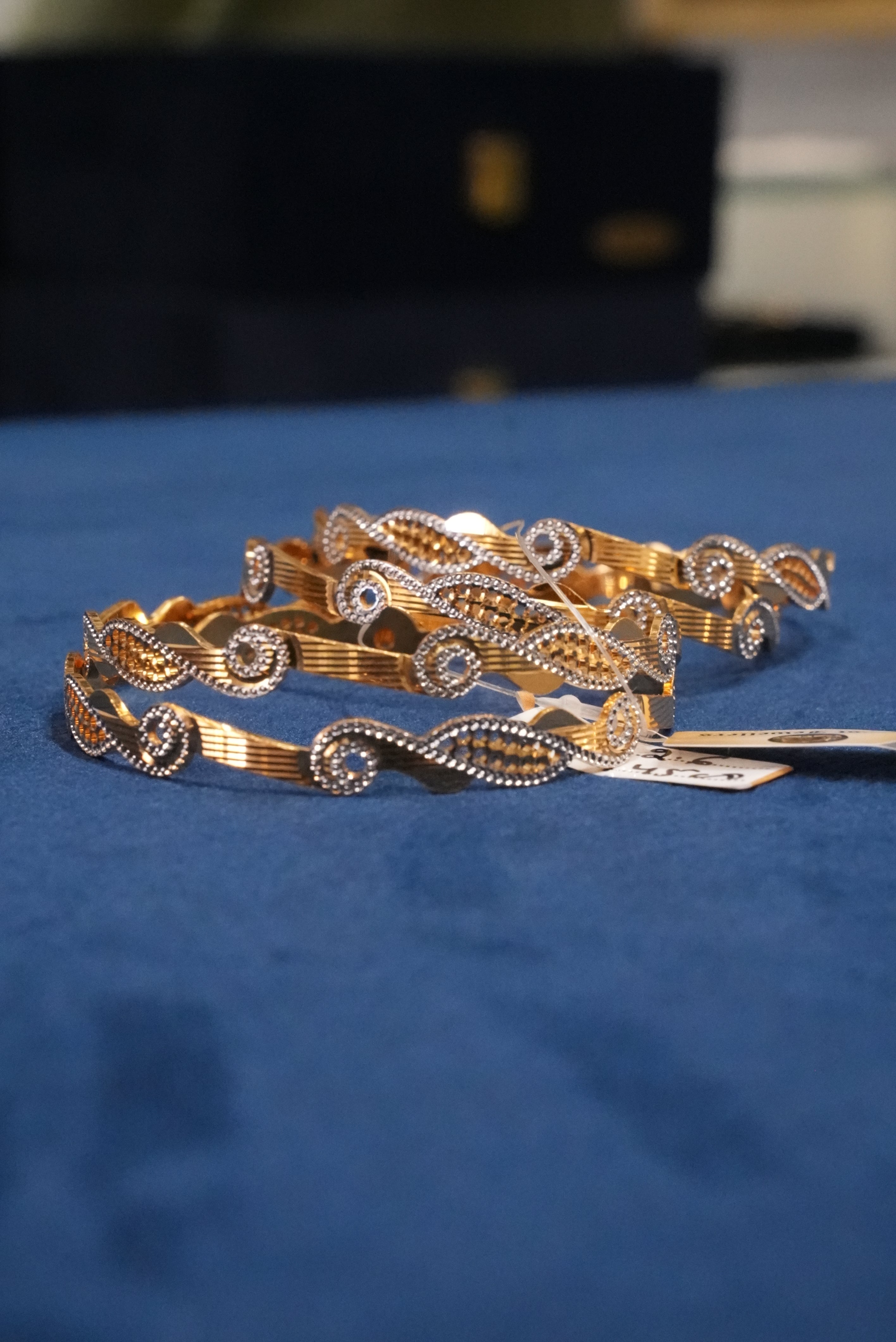 Vachan Saath, Bangles & Kadas, Gold Patra demi-fine jewellery, Size 2.6, SKU BK_L_141 image 2