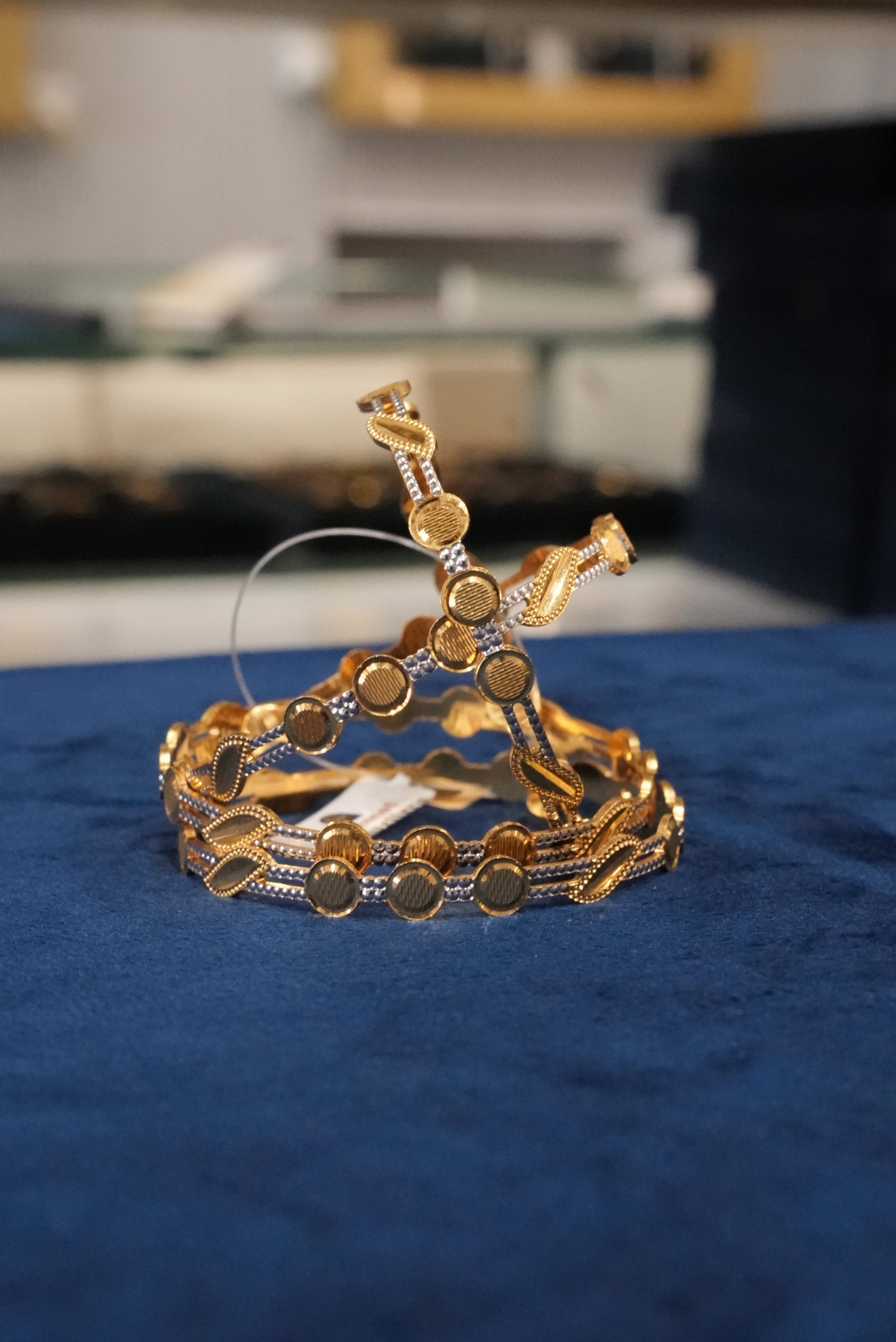 Kumkum Umang, Bangles & Kadas, Gold Patra demi-fine jewellery, Size 2.6, SKU BK_L_143 image 0