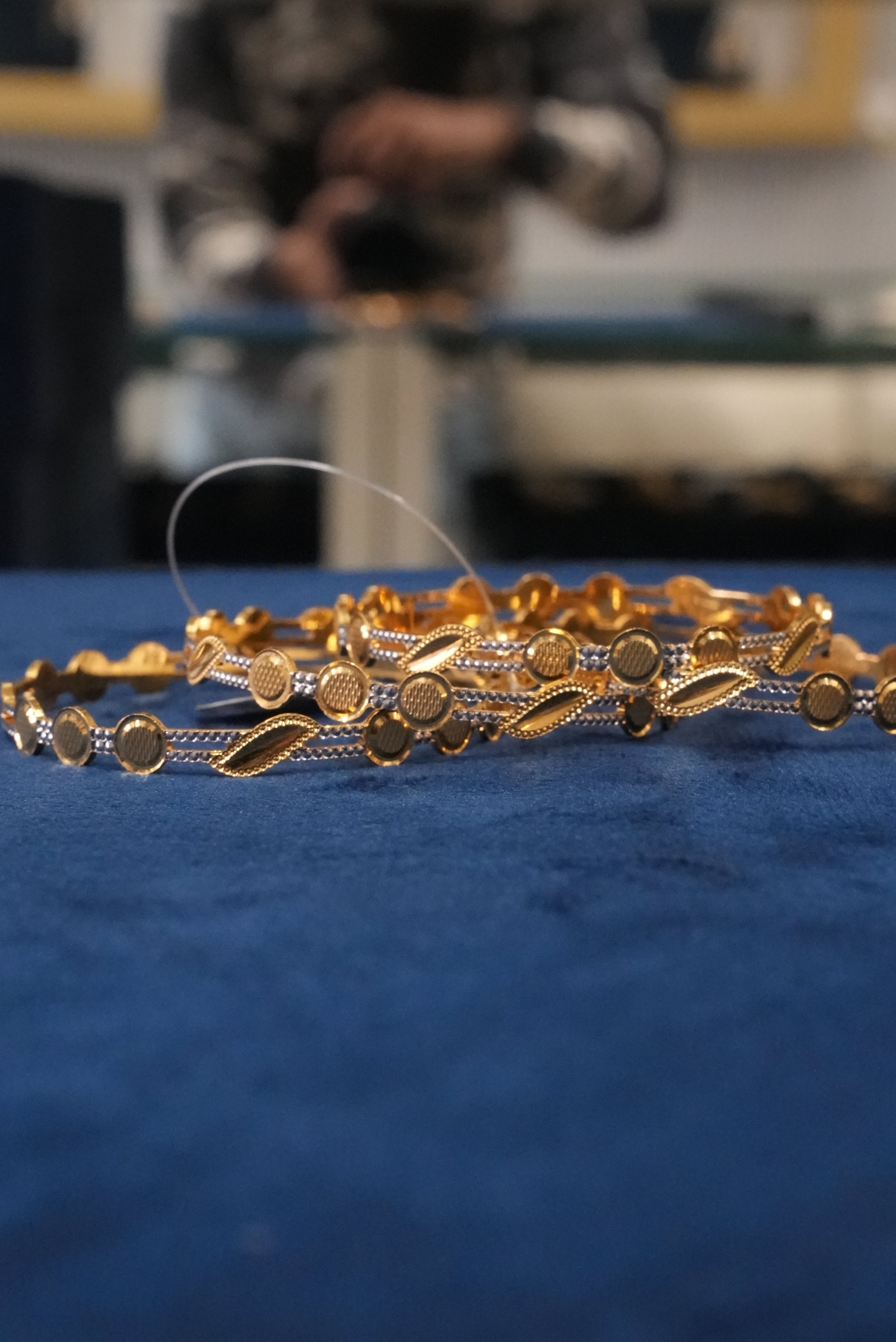 Kumkum Umang, Bangles & Kadas, Gold Patra demi-fine jewellery, Size 2.6, SKU BK_L_143 image 1
