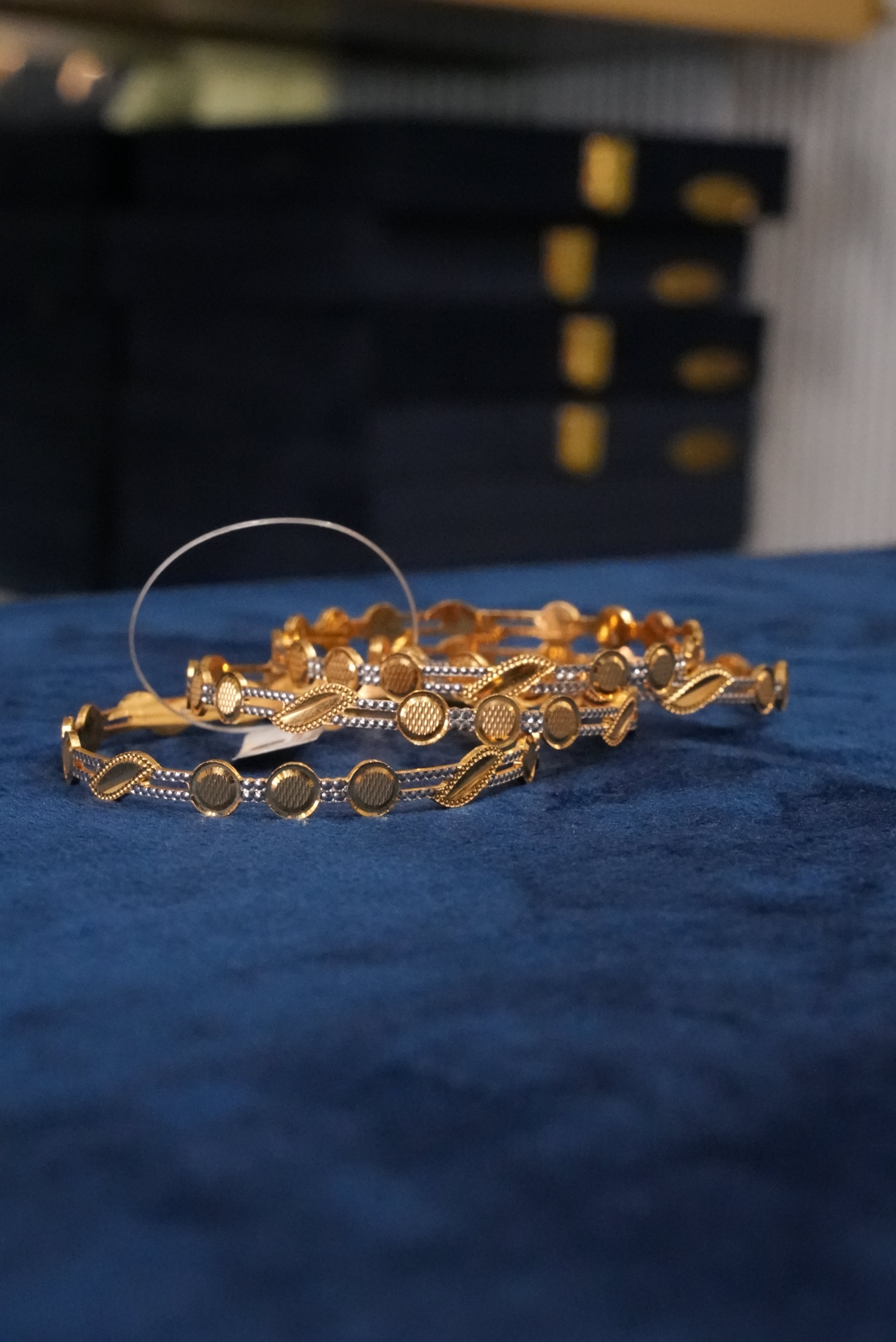 Kumkum Umang, Bangles & Kadas, Gold Patra demi-fine jewellery, Size 2.6, SKU BK_L_143 image 2