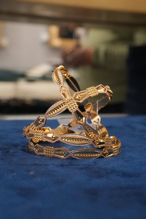 Aangan Tarang, Bangles & Kadas, Gold Patra demi-fine jewellery, Size 2.6, SKU BK_L_146 image 0