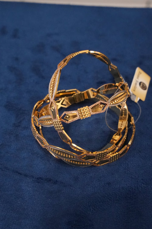 Aangan Tarang, Bangles & Kadas, Gold Patra demi-fine jewellery, Size 2.6, SKU BK_L_146 image 1