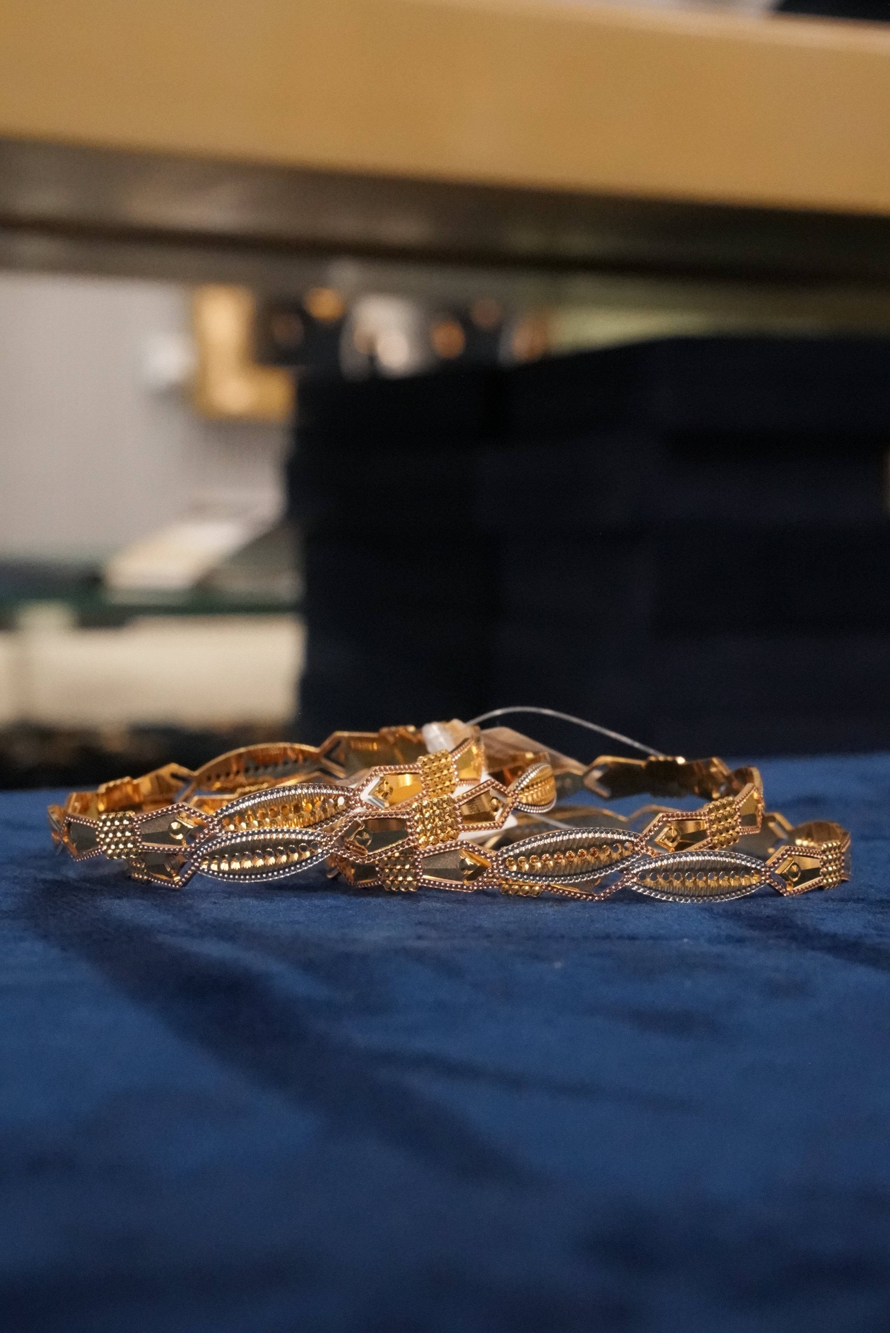 Aangan Tarang, Bangles & Kadas, Gold Patra demi-fine jewellery, Size 2.6, SKU BK_L_146 image 3