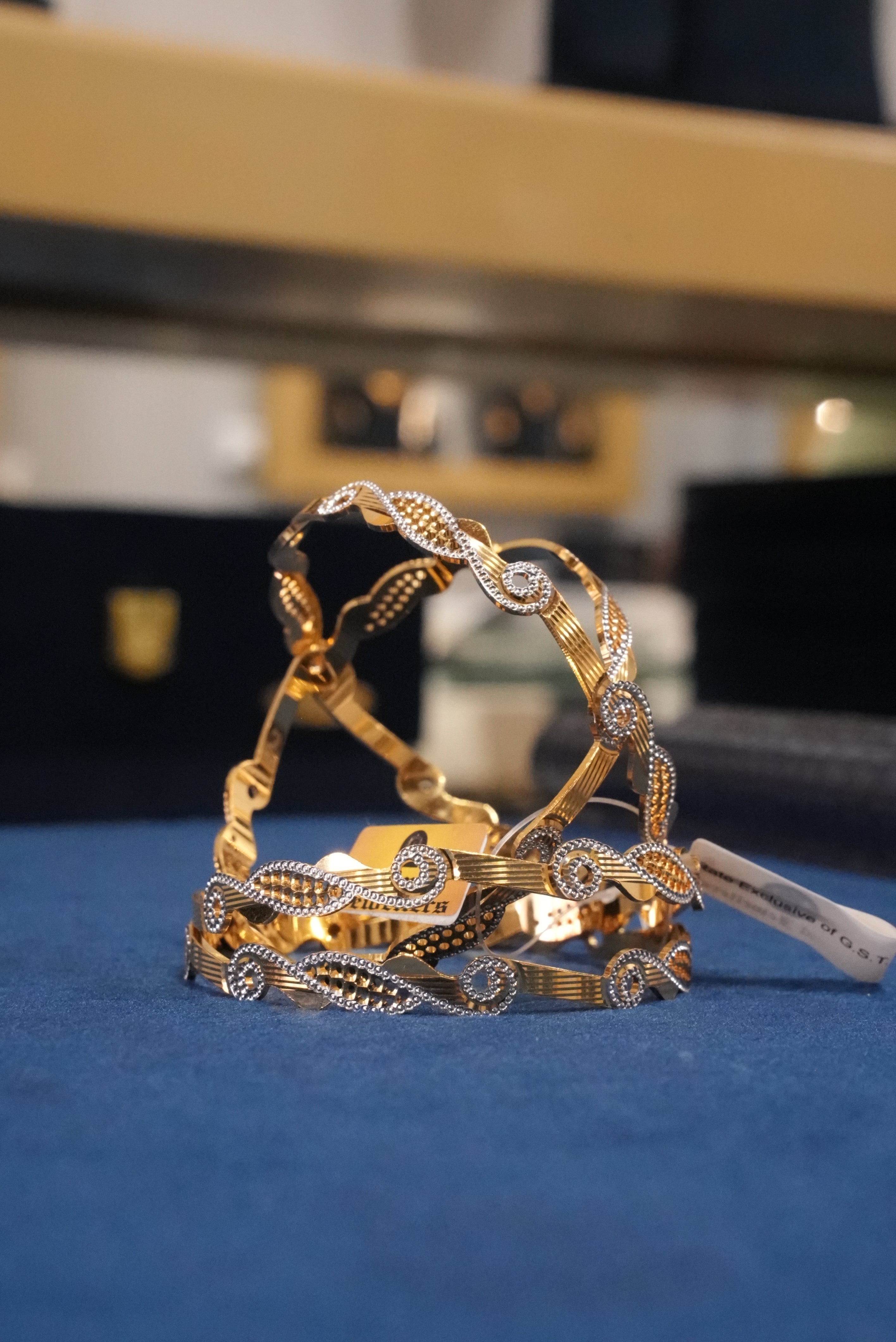 Neelam Aakash, Bangles & Kadas, Gold Patra demi-fine jewellery, Size 2.6, SKU BK_L_148 image 0