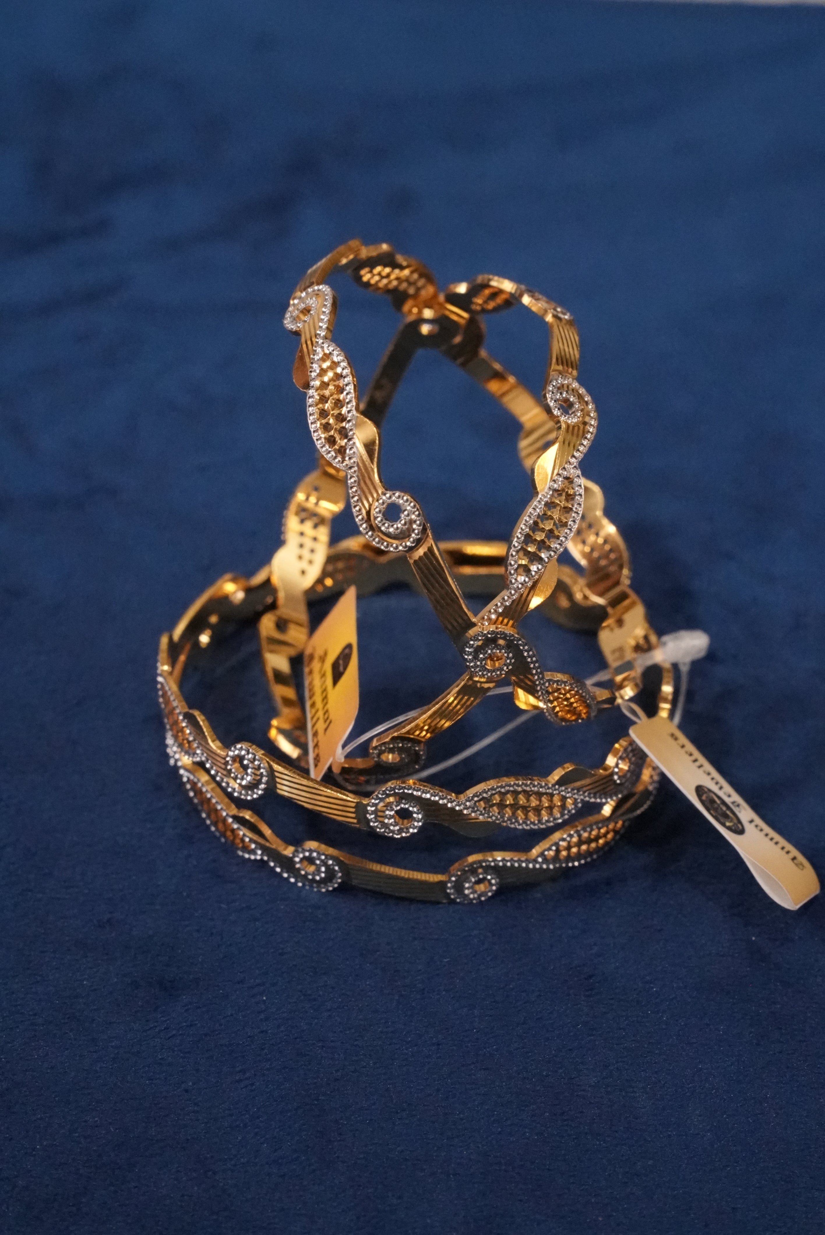 Neelam Aakash, Bangles & Kadas, Gold Patra demi-fine jewellery, Size 2.6, SKU BK_L_148 image 1