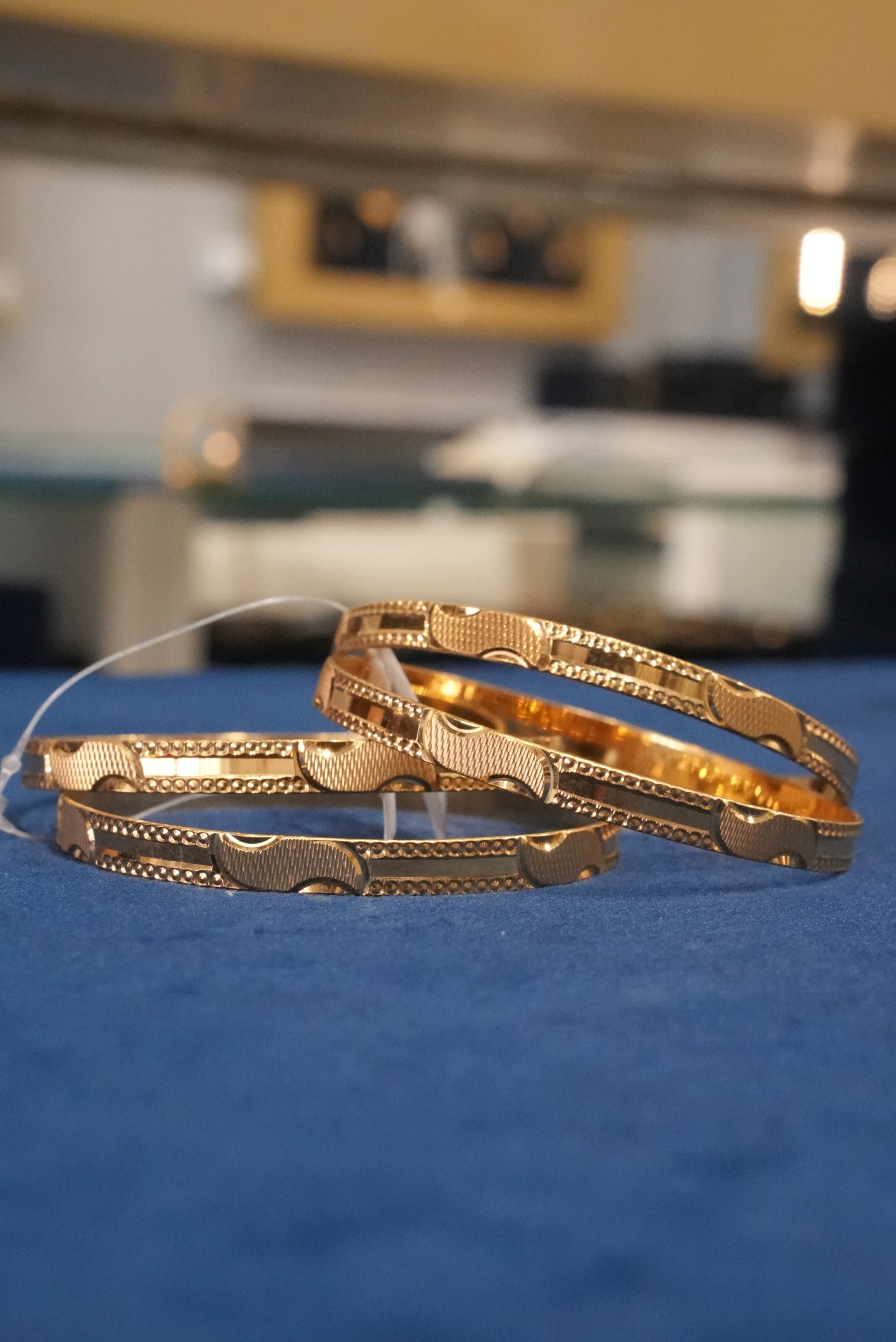 Sangam Saanjh, Bangles & Kadas, Gold Patra demi-fine jewellery, Size 2.10, SKU BK_L_149 image 2