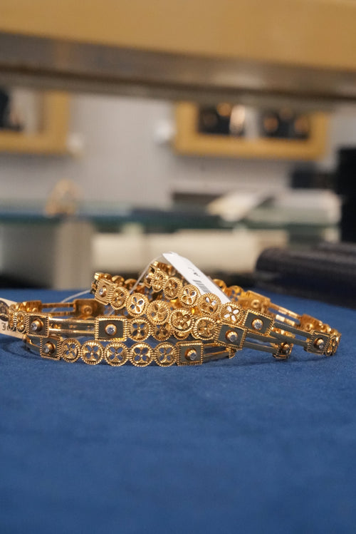 Basant Sargam, Bangles & Kadas, Gold Patra demi-fine jewellery, Size 2.8, SKU BK_L_150 image 0