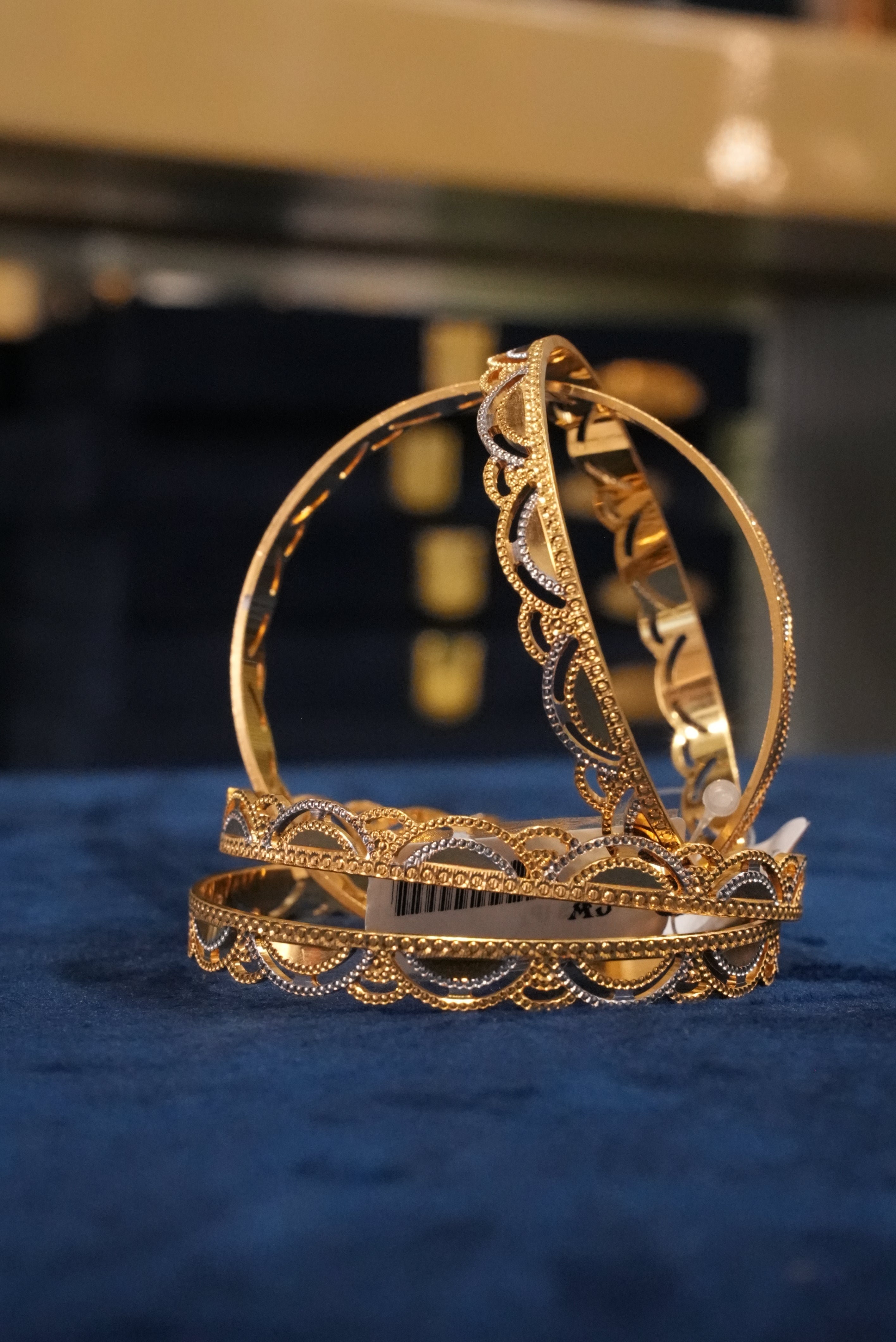 Ujjwal Dhanak, Bangles & Kadas, Gold Patra demi-fine jewellery, Size 2.6, SKU BK_L_151 image 0