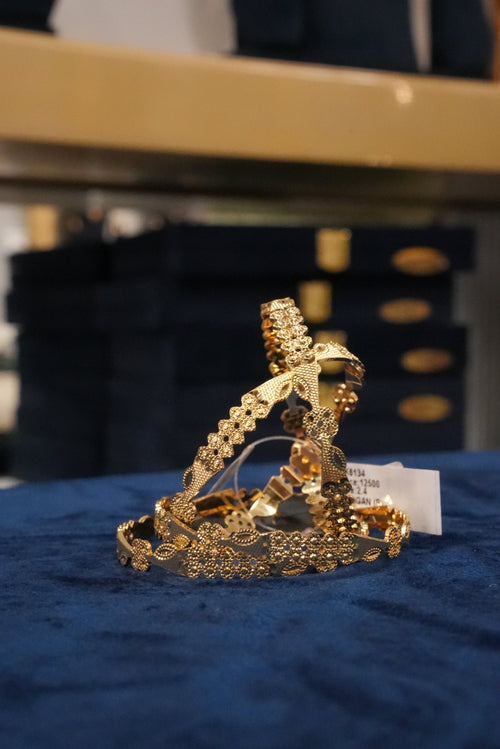 Darbar Kalyan, Bangles & Kadas, Gold Patra demi-fine jewellery, Size 2.4, SKU BK_L_154 image 0