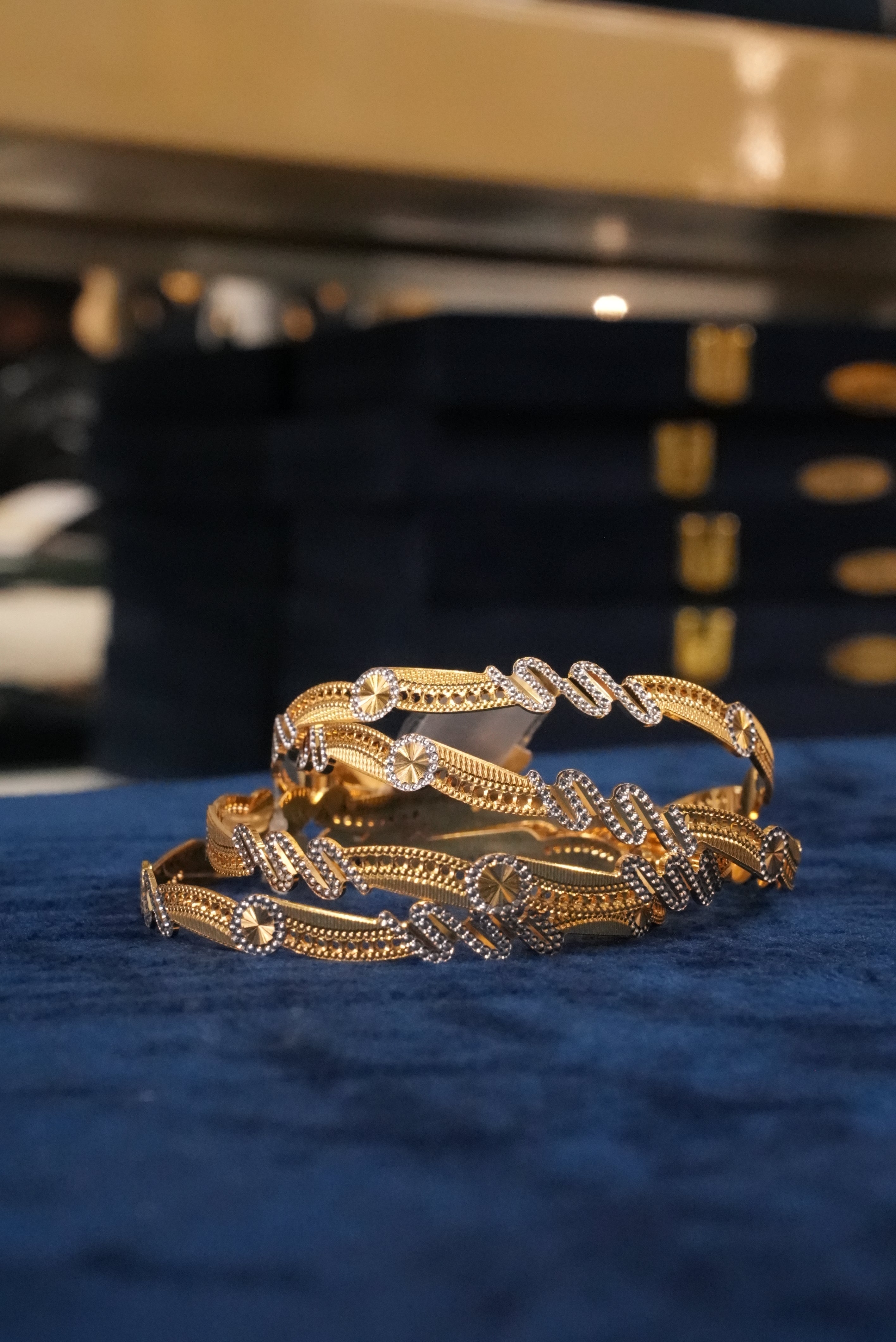 Saugat Smaran, Bangles & Kadas, Gold Patra demi-fine jewellery, Size 2.8, SKU BK_L_156 image 2