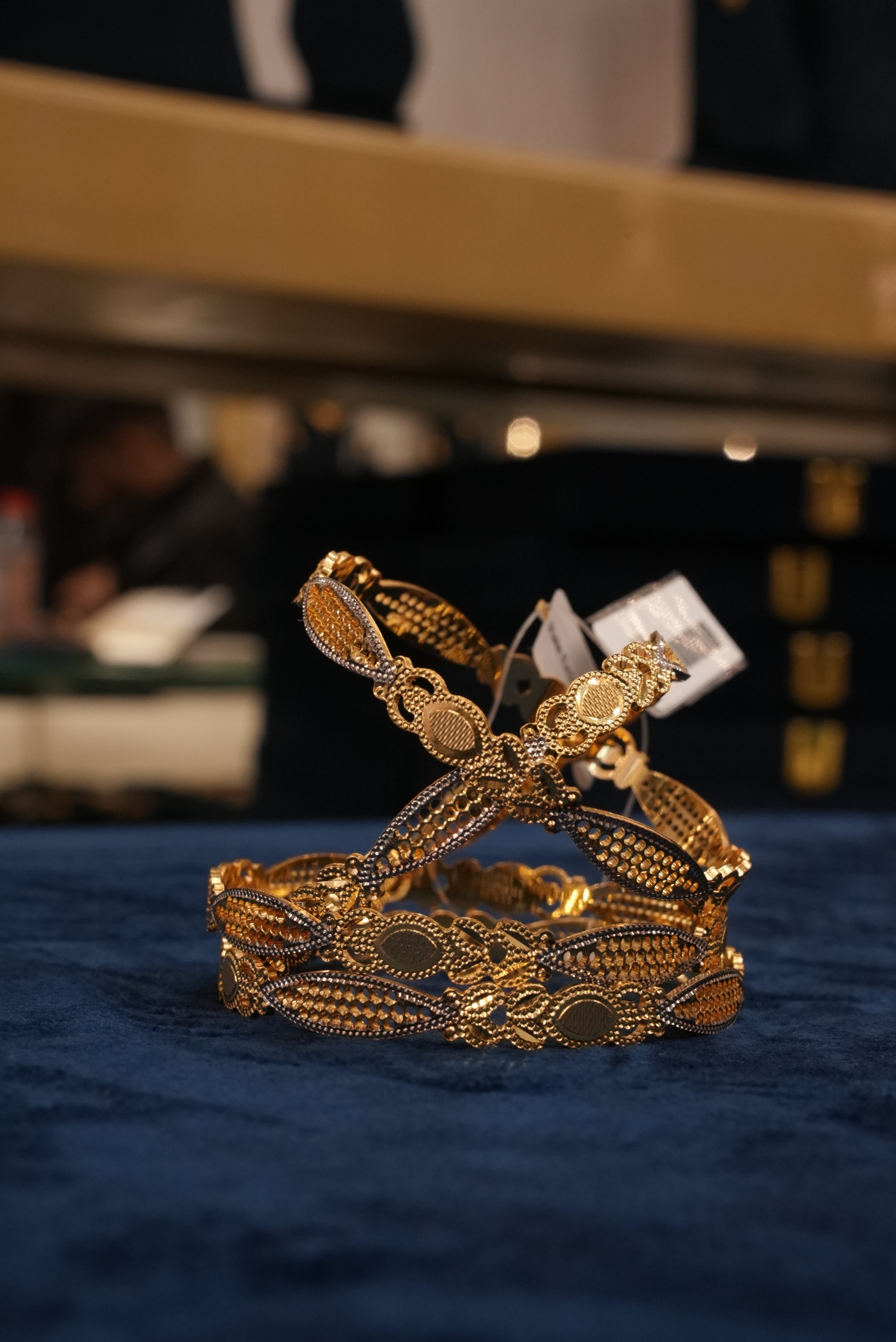 Sanjog Muskan, Bangles & Kadas, Gold Patra demi-fine jewellery, Size 2.6, SKU BK_L_157 image 0