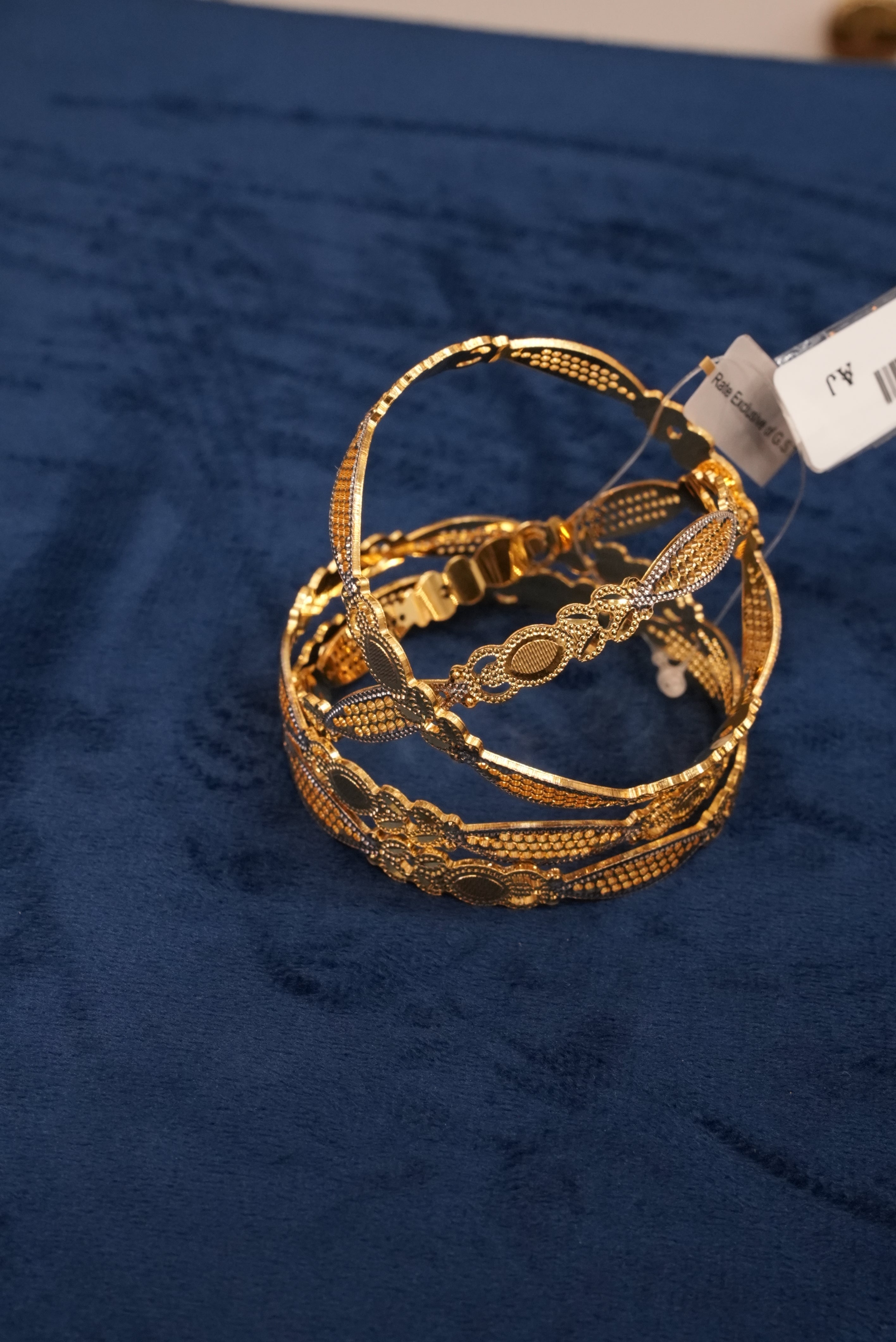 Sanjog Muskan, Bangles & Kadas, Gold Patra demi-fine jewellery, Size 2.6, SKU BK_L_157 image 2