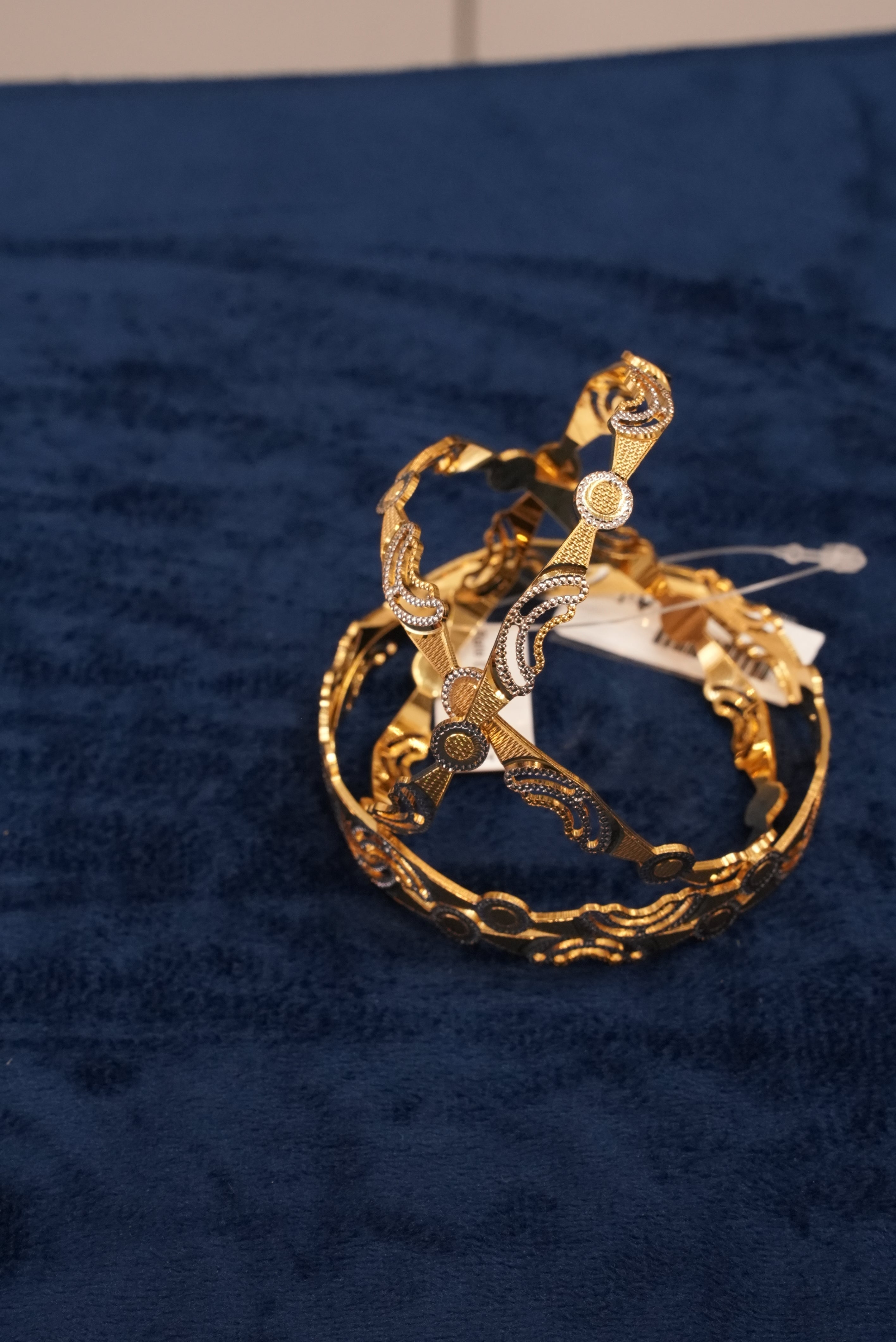 Sobhit Vichar, Bangles & Kadas, Gold Patra demi-fine jewellery, Size 2.8, SKU BK_L_162 image 1