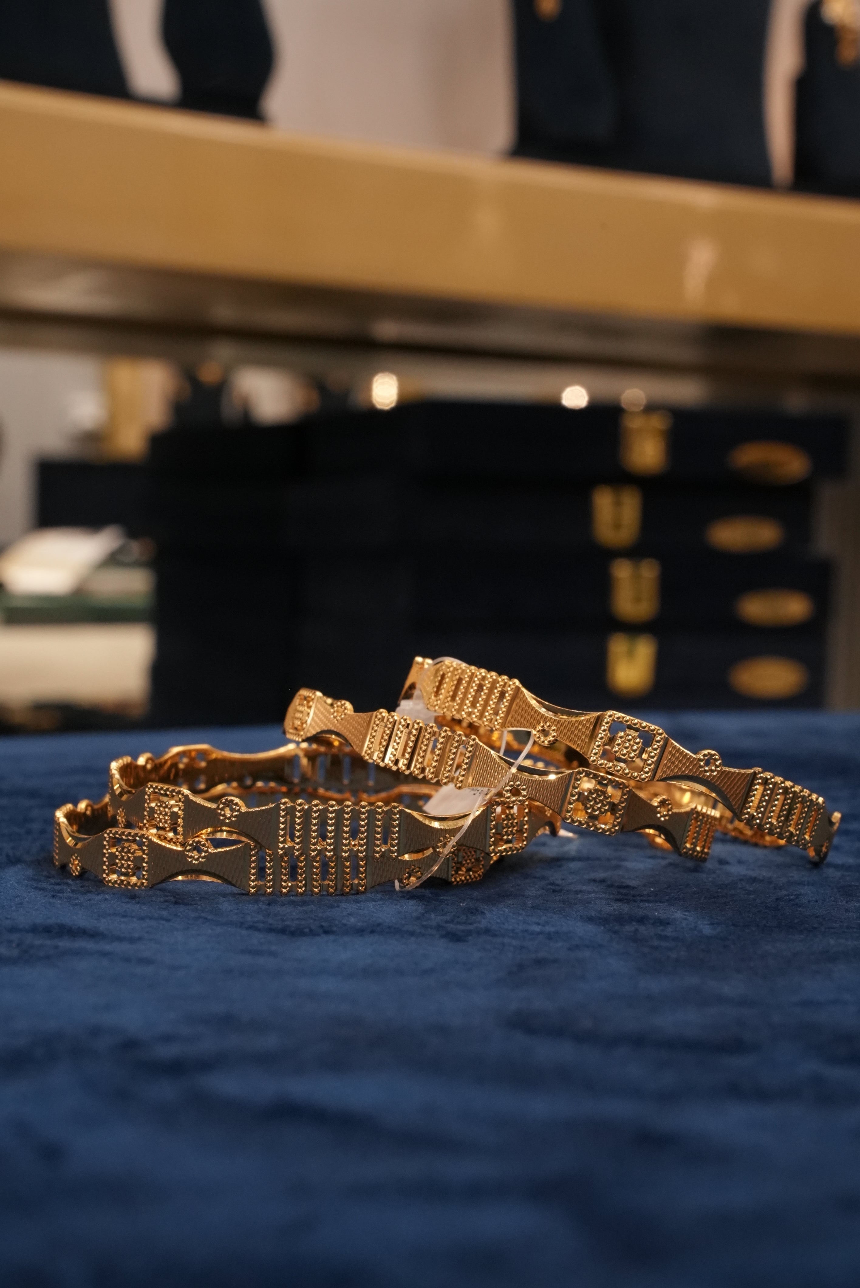 Jeevan Barish, Bangles & Kadas, Gold Patra demi-fine jewellery, Size 2.10, SKU BK_L_163 image 2