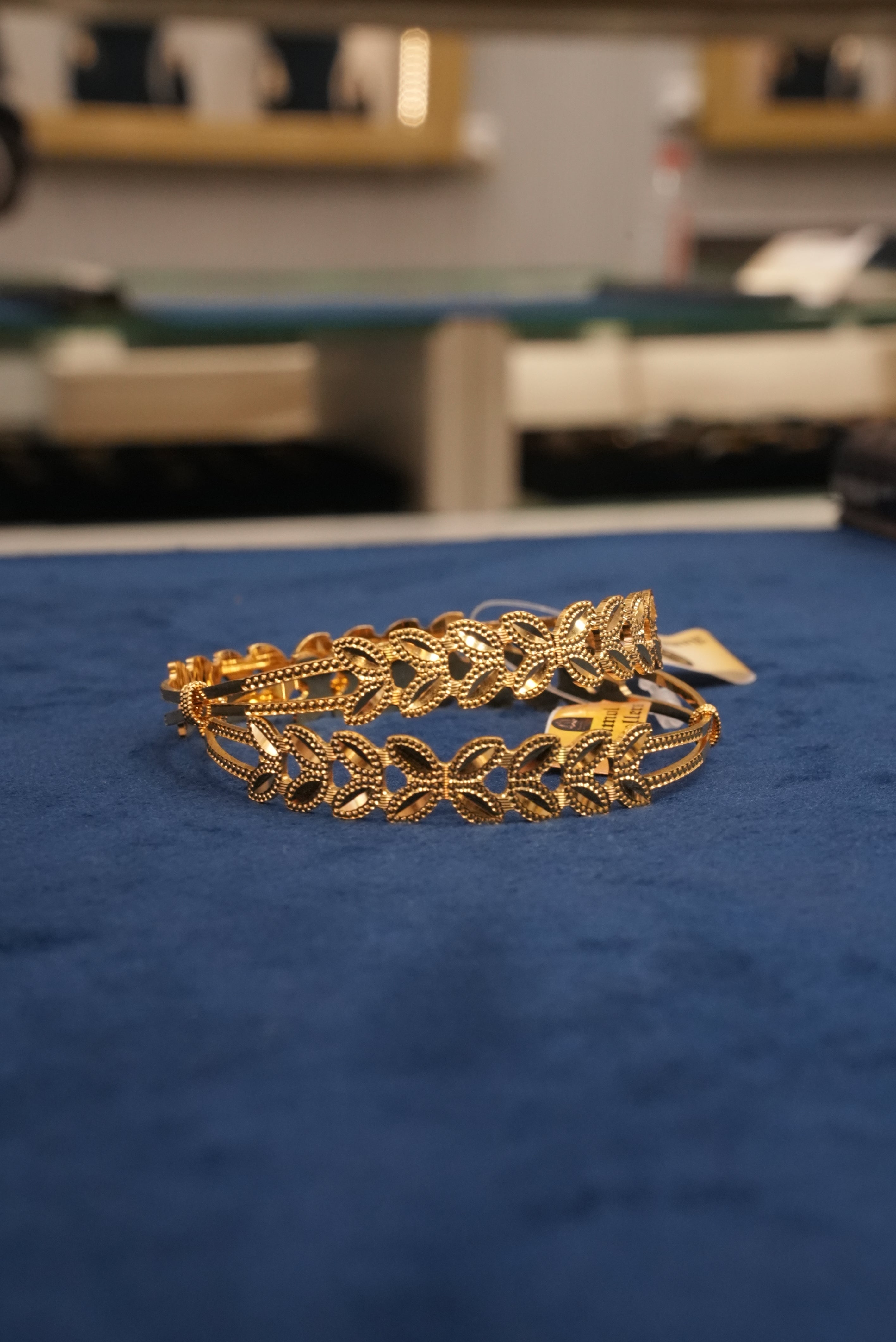 Akarsh Chhanv, Bangles & Kadas, Gold Patra demi-fine jewellery, Size 2.6, SKU BK_L_165 image 1