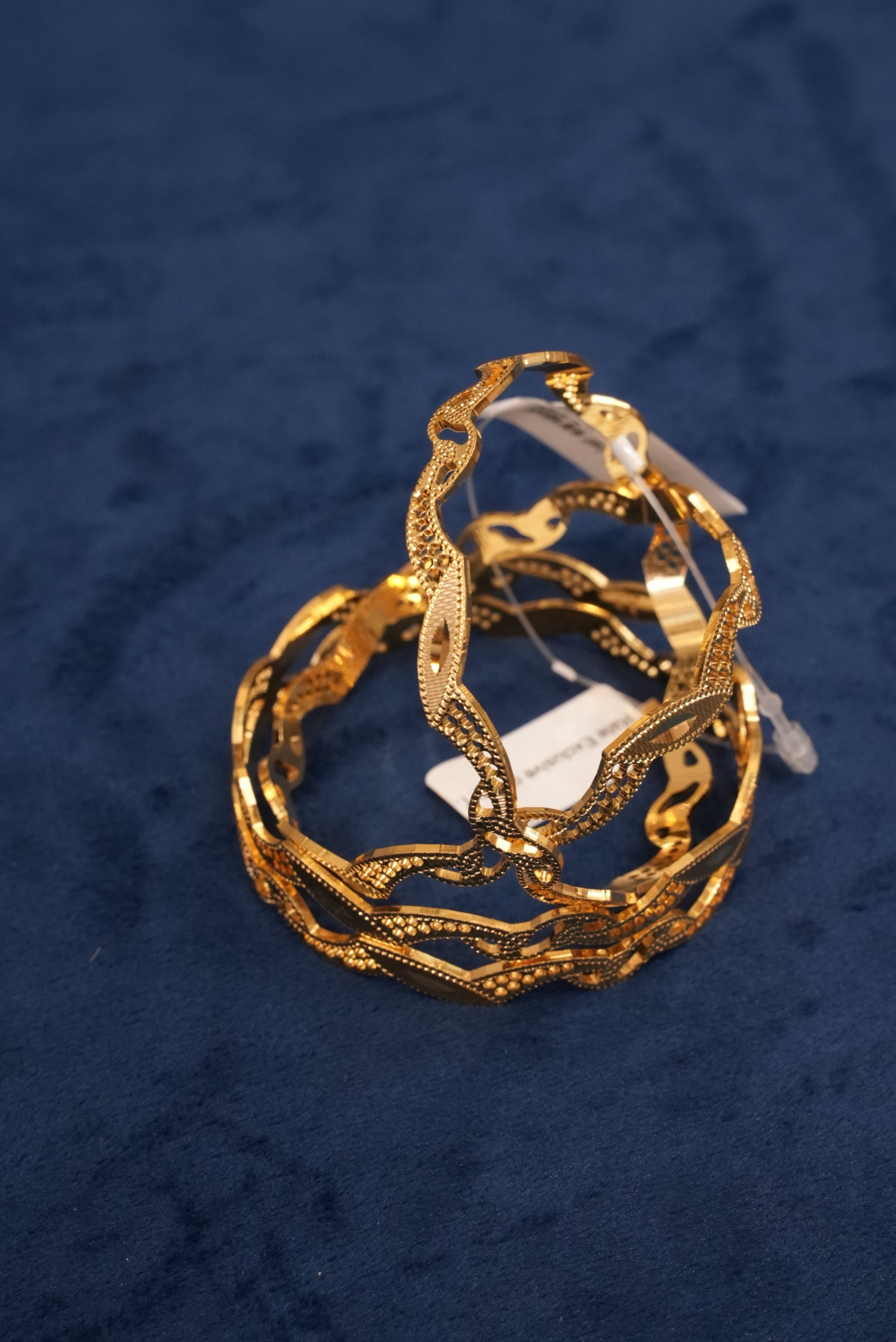 Manik Jhilmil, Bangles & Kadas, Gold Patra demi-fine jewellery, Size 2.4, SKU BK_L_171 image 1