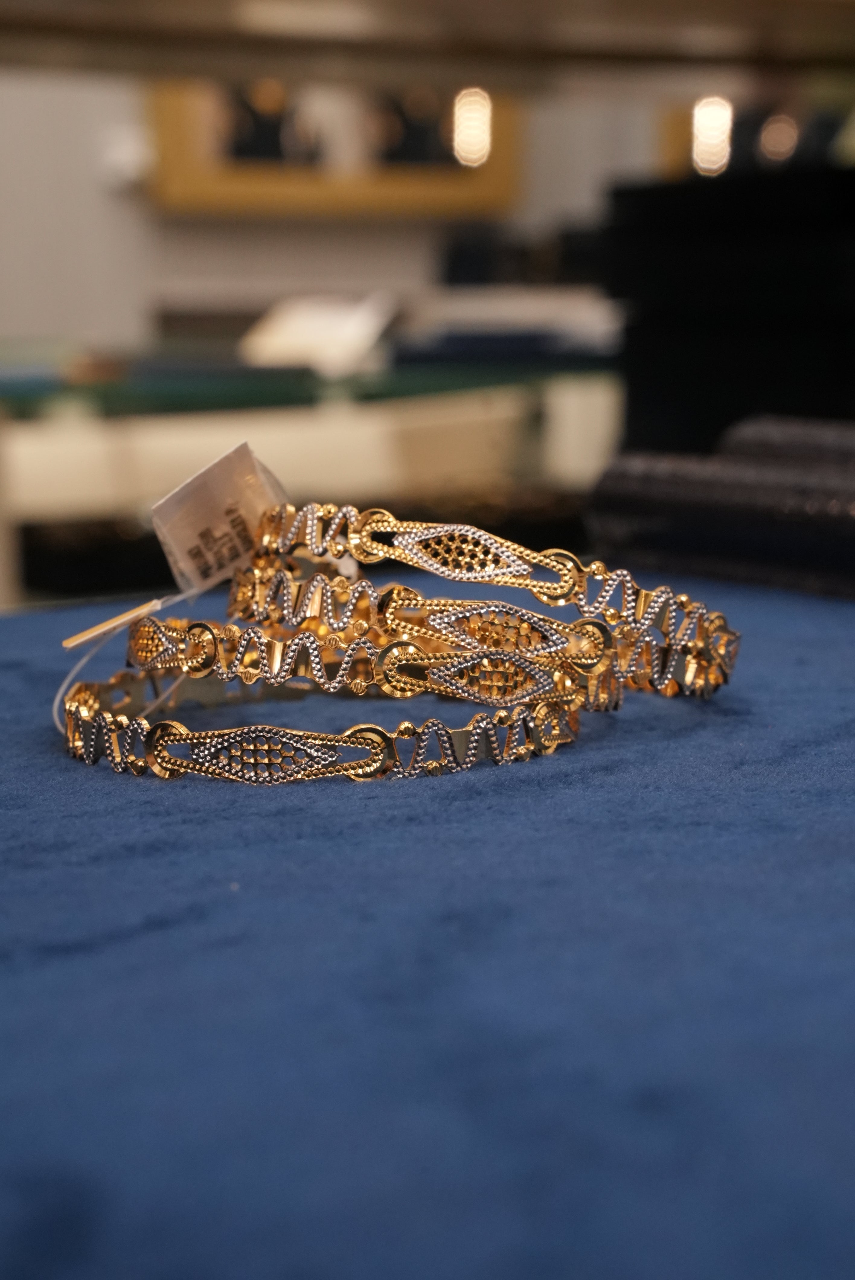 Kesar Sandesh, Bangles & Kadas, Gold Patra demi-fine jewellery, Size 2.8, SKU BK_L_173 image 2
