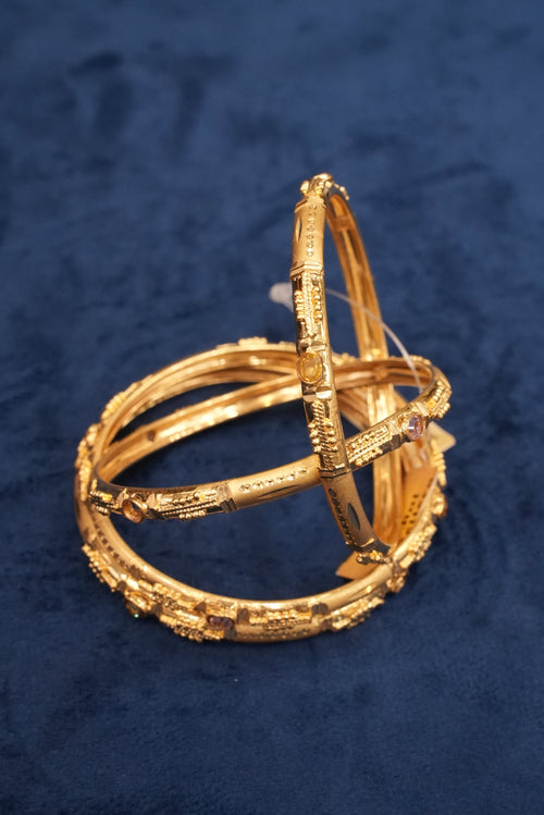 Aalok Aarohan, Bangles & Kadas, Gold Patra demi-fine jewellery, Size 2.8, SKU BK_L_176 image 1