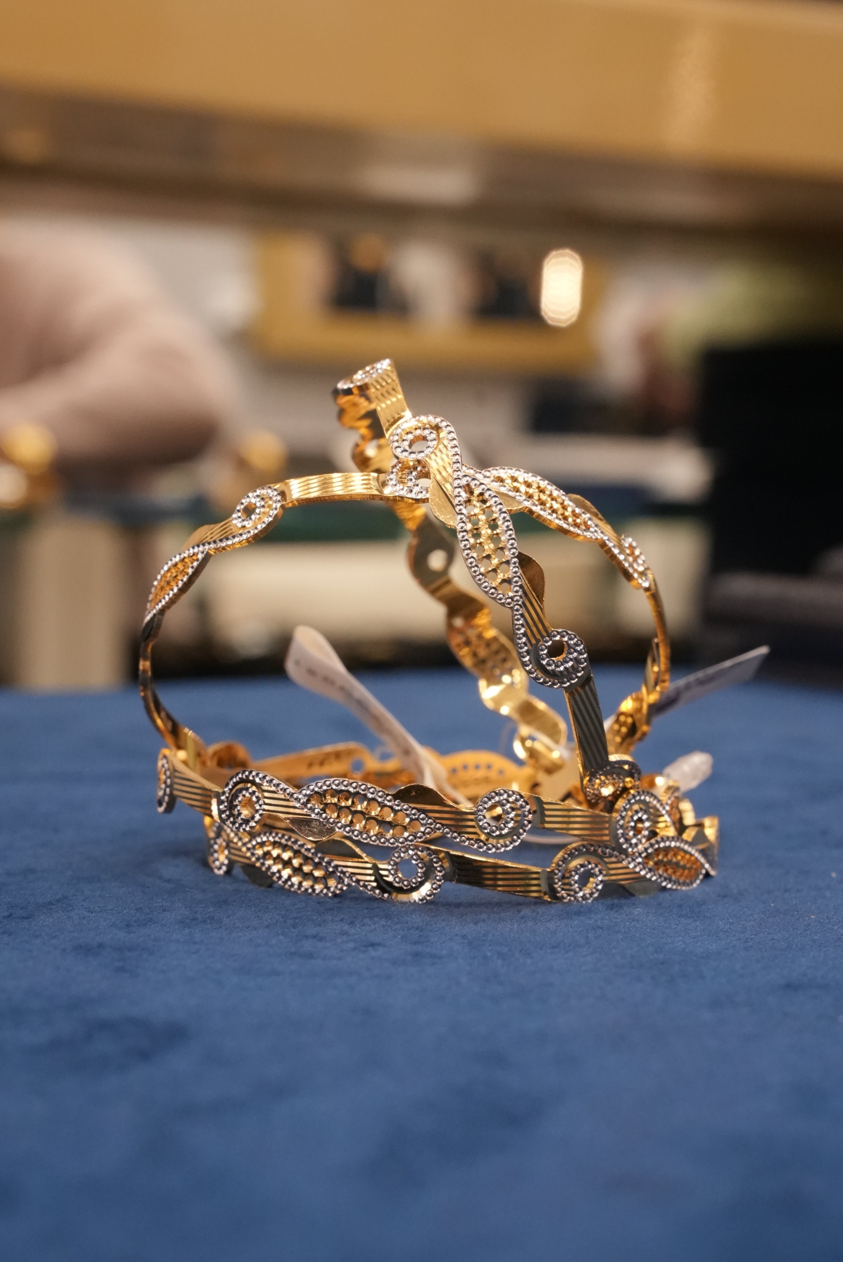 Navin Rasrang, Bangles & Kadas, Gold Patra demi-fine jewellery, Size 2.6, SKU BK_L_182 image 0