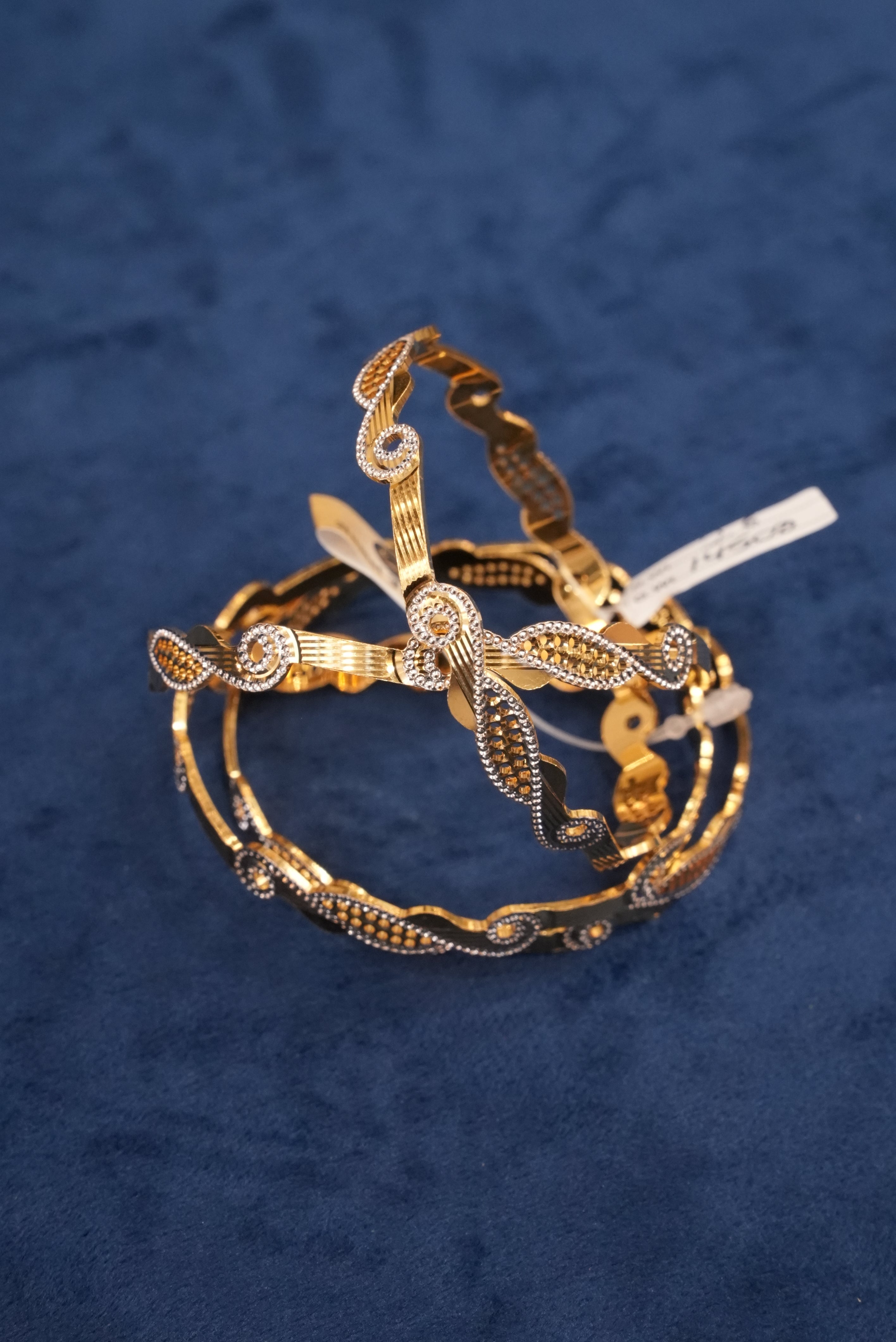 Navin Rasrang, Bangles & Kadas, Gold Patra demi-fine jewellery, Size 2.6, SKU BK_L_182 image 1