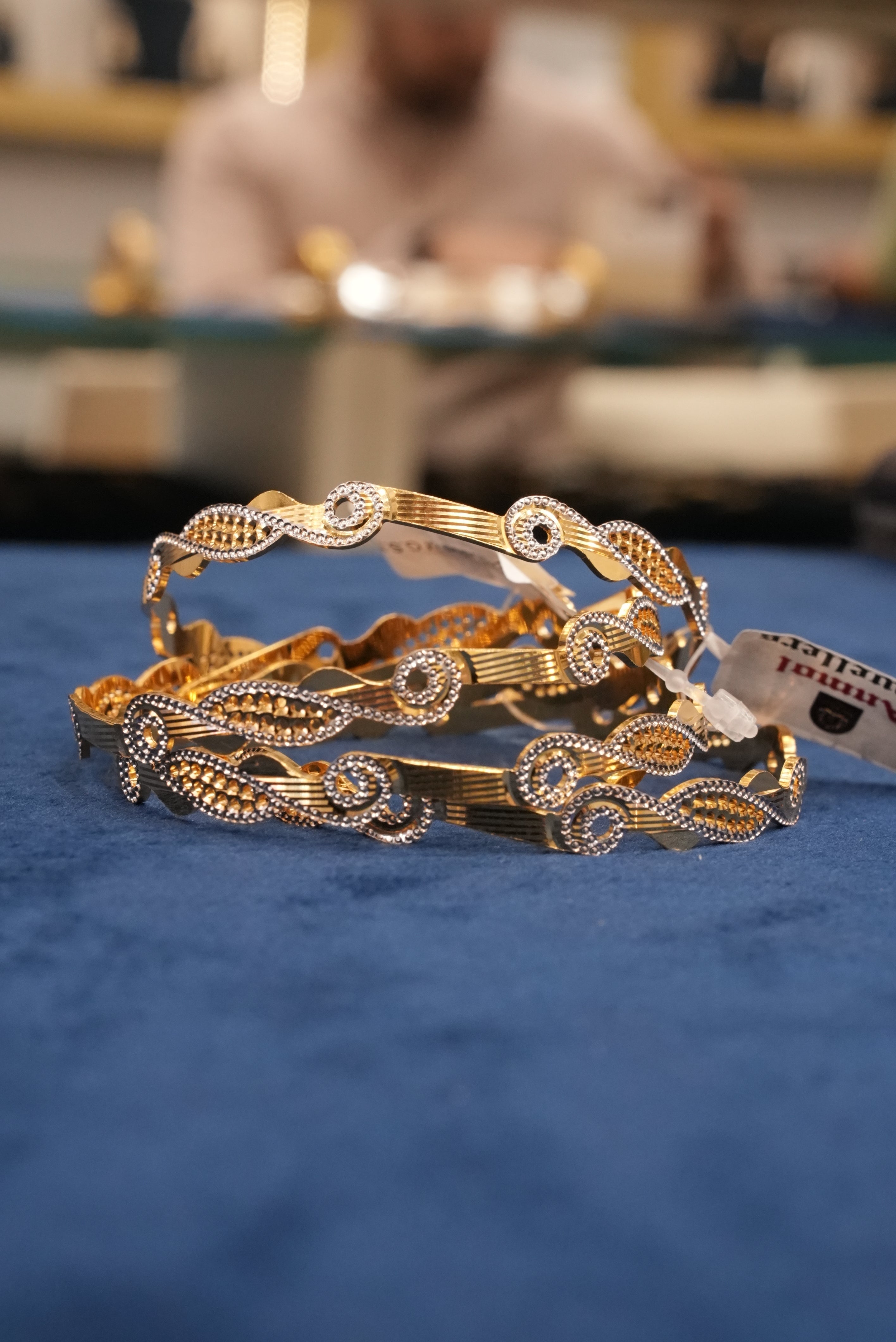 Navin Rasrang, Bangles & Kadas, Gold Patra demi-fine jewellery, Size 2.6, SKU BK_L_182 image 2