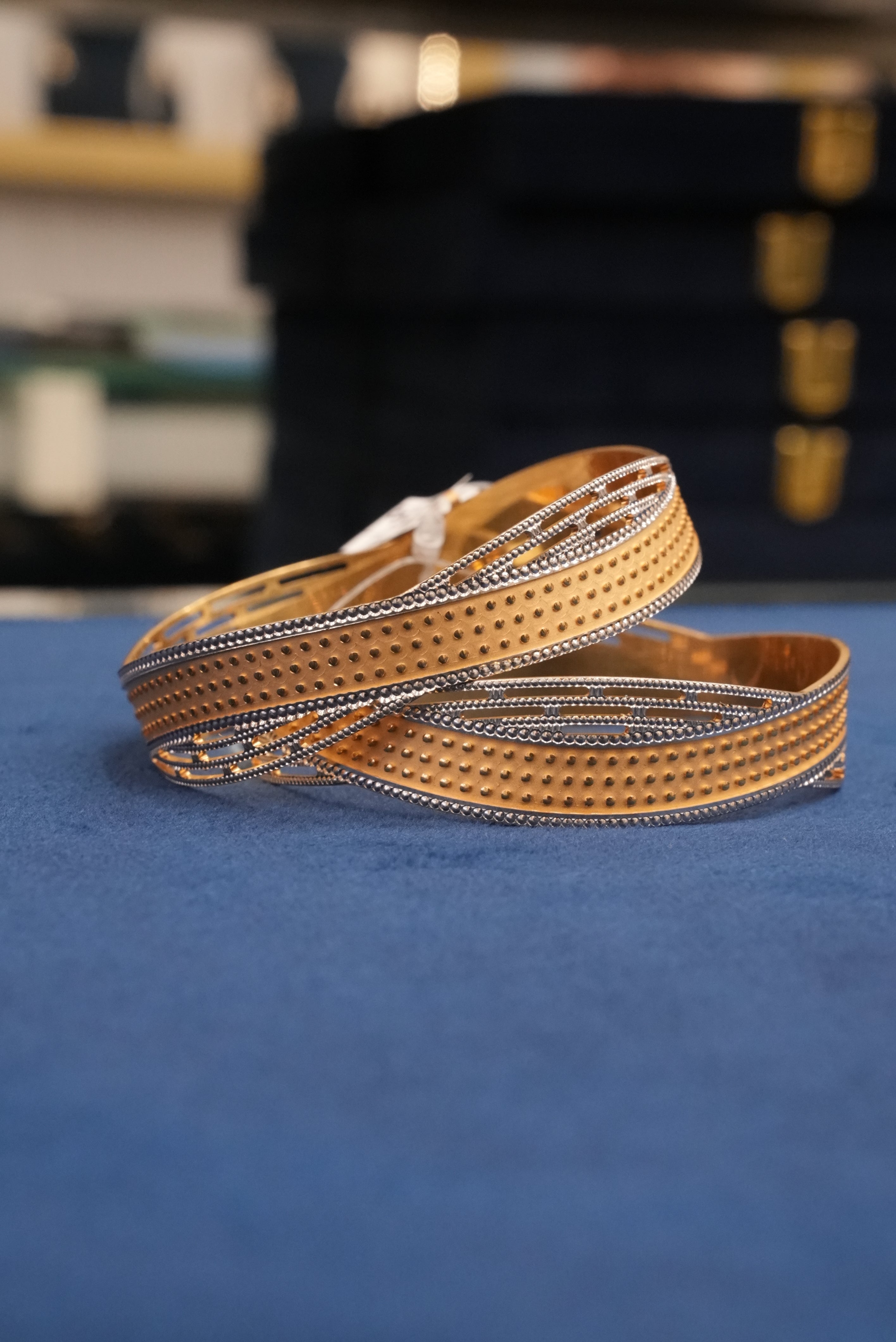 Sindoor Mehak, Bangles & Kadas, Gold Patra demi-fine jewellery, Size 2.10, SKU BK_L_123 image 1