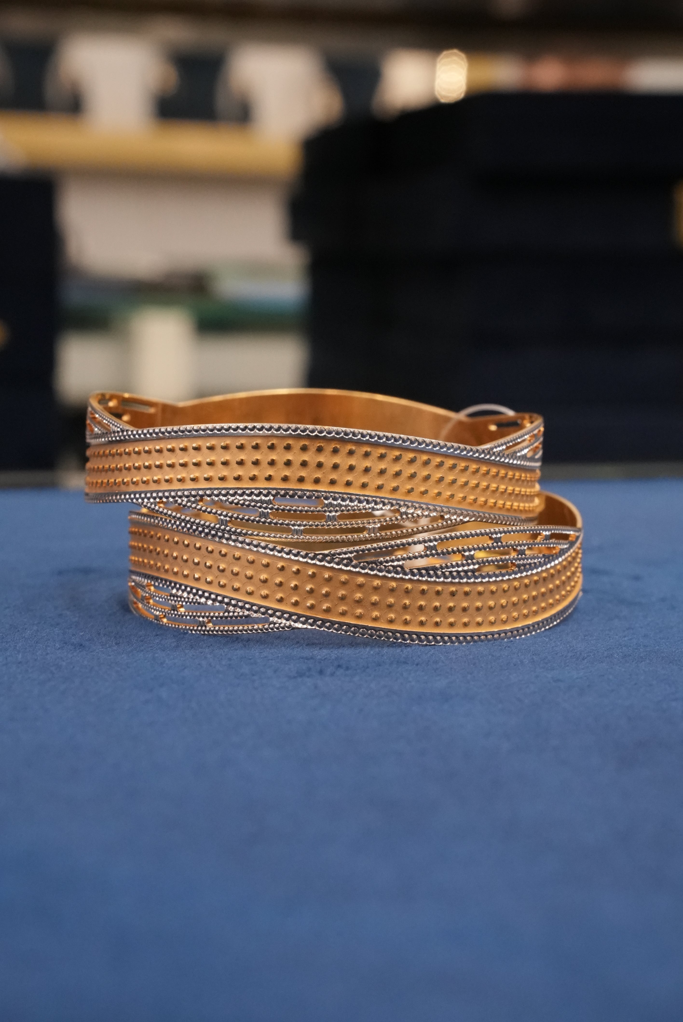 Sindoor Mehak, Bangles & Kadas, Gold Patra demi-fine jewellery, Size 2.10, SKU BK_L_123 image 2