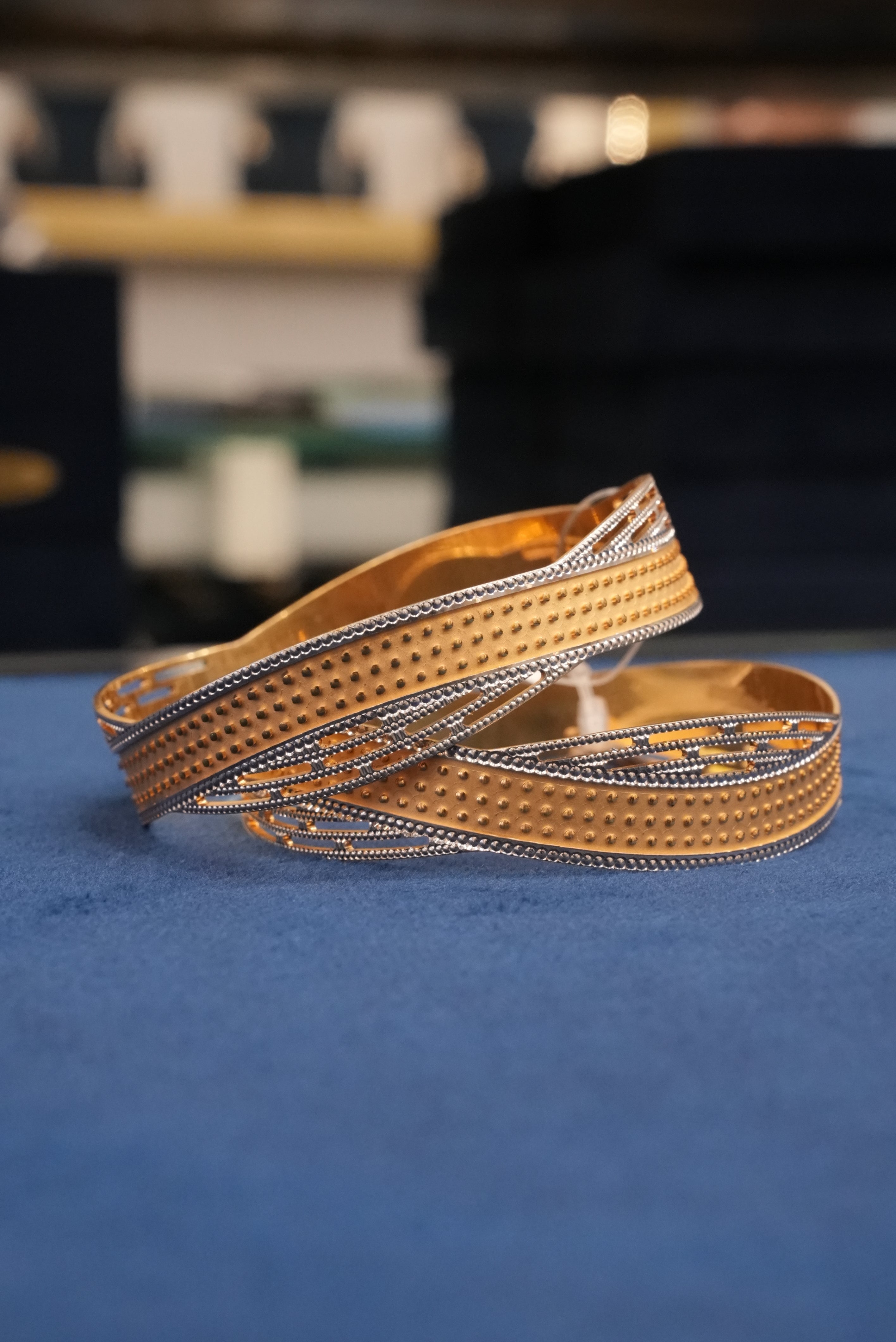 Sindoor Mehak, Bangles & Kadas, Gold Patra demi-fine jewellery, Size 2.10, SKU BK_L_123 image 3