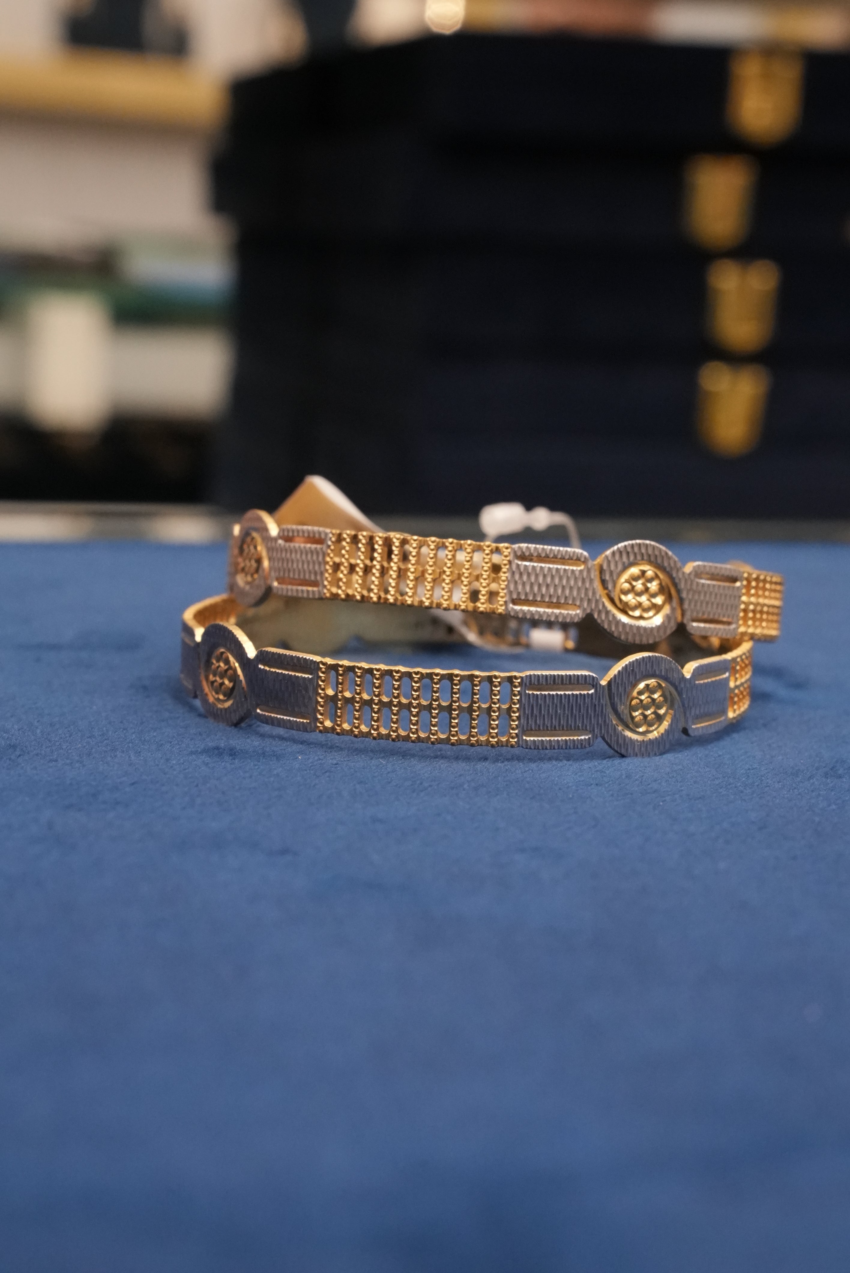 Sangeet Komal, Bangles & Kadas, Gold Patra demi-fine jewellery, Size 2.10, SKU BK_L_124 image 1
