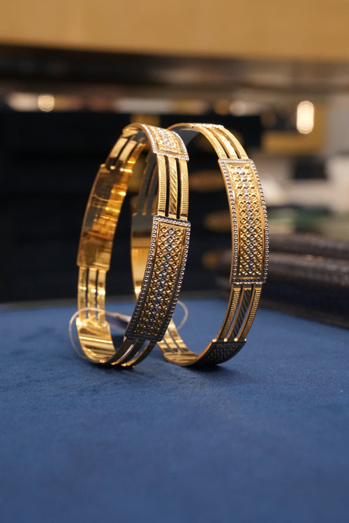 Aarambh Vivek, Bangles & Kadas, Gold Patra demi-fine jewellery, Size 2.10, SKU BK_L_127 image 0