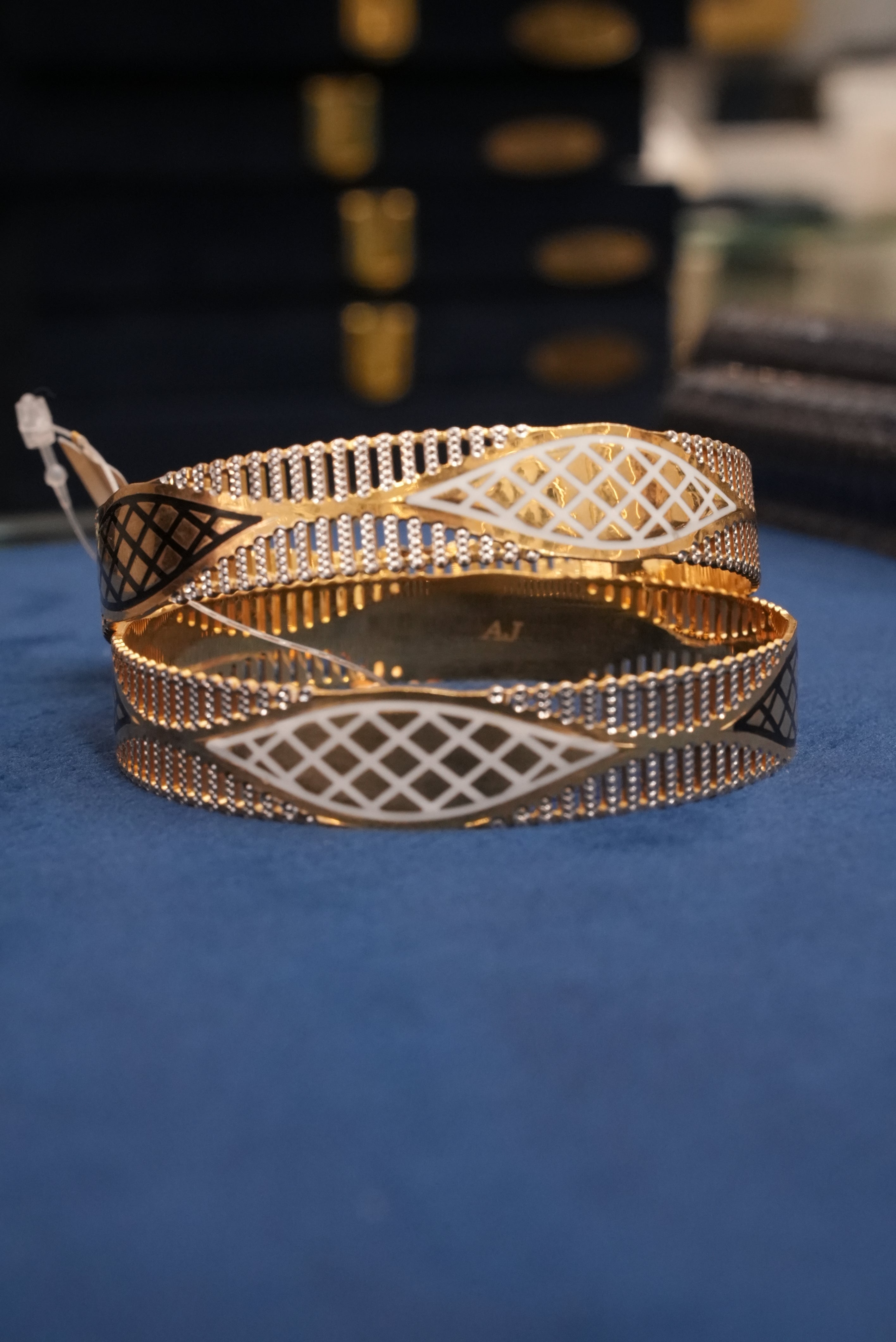 Alankar Gyaan, Bangles & Kadas, Gold Patra demi-fine jewellery, Size 2.10, SKU BK_L_128 image 2