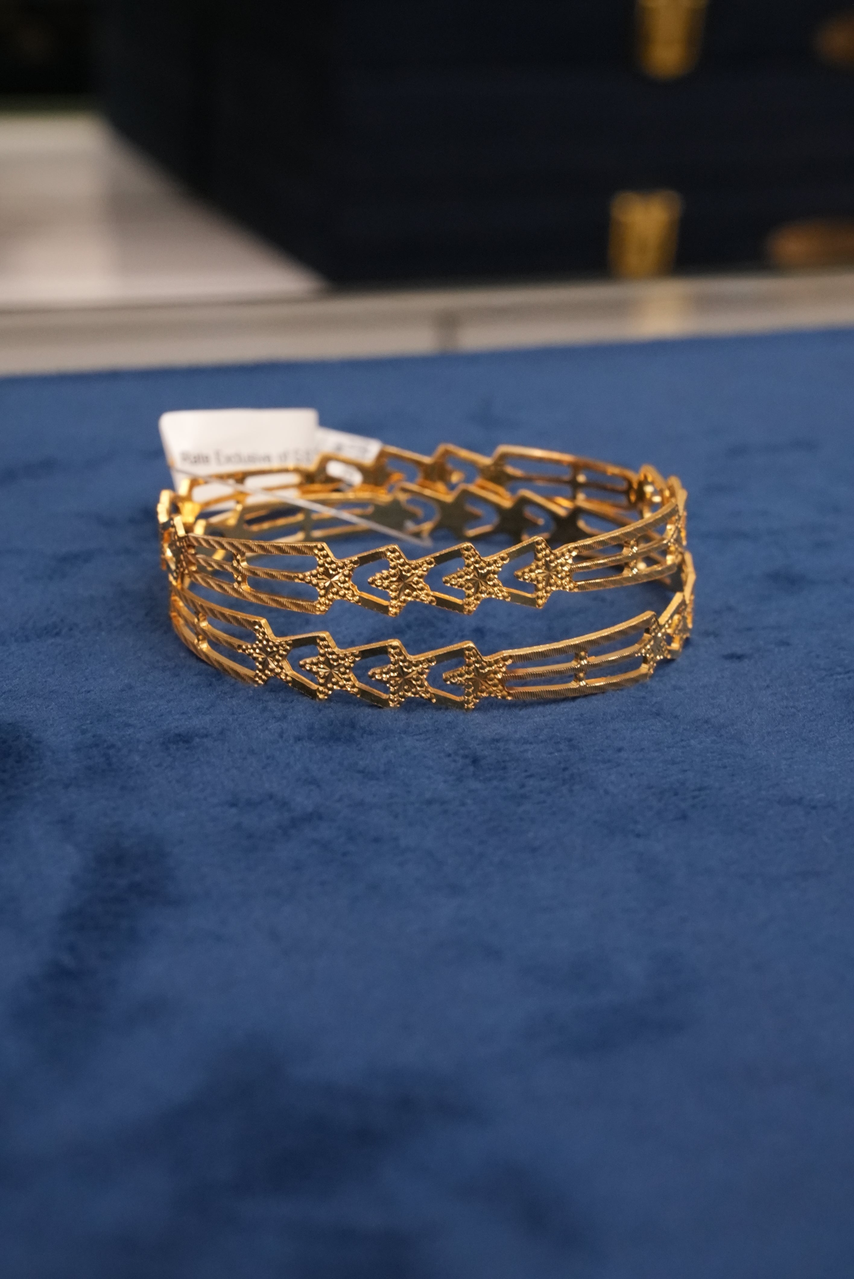 Prakash Badal, Bangles & Kadas, Gold Patra demi-fine jewellery, Size 2.6, SKU BK_L_132 image 3
