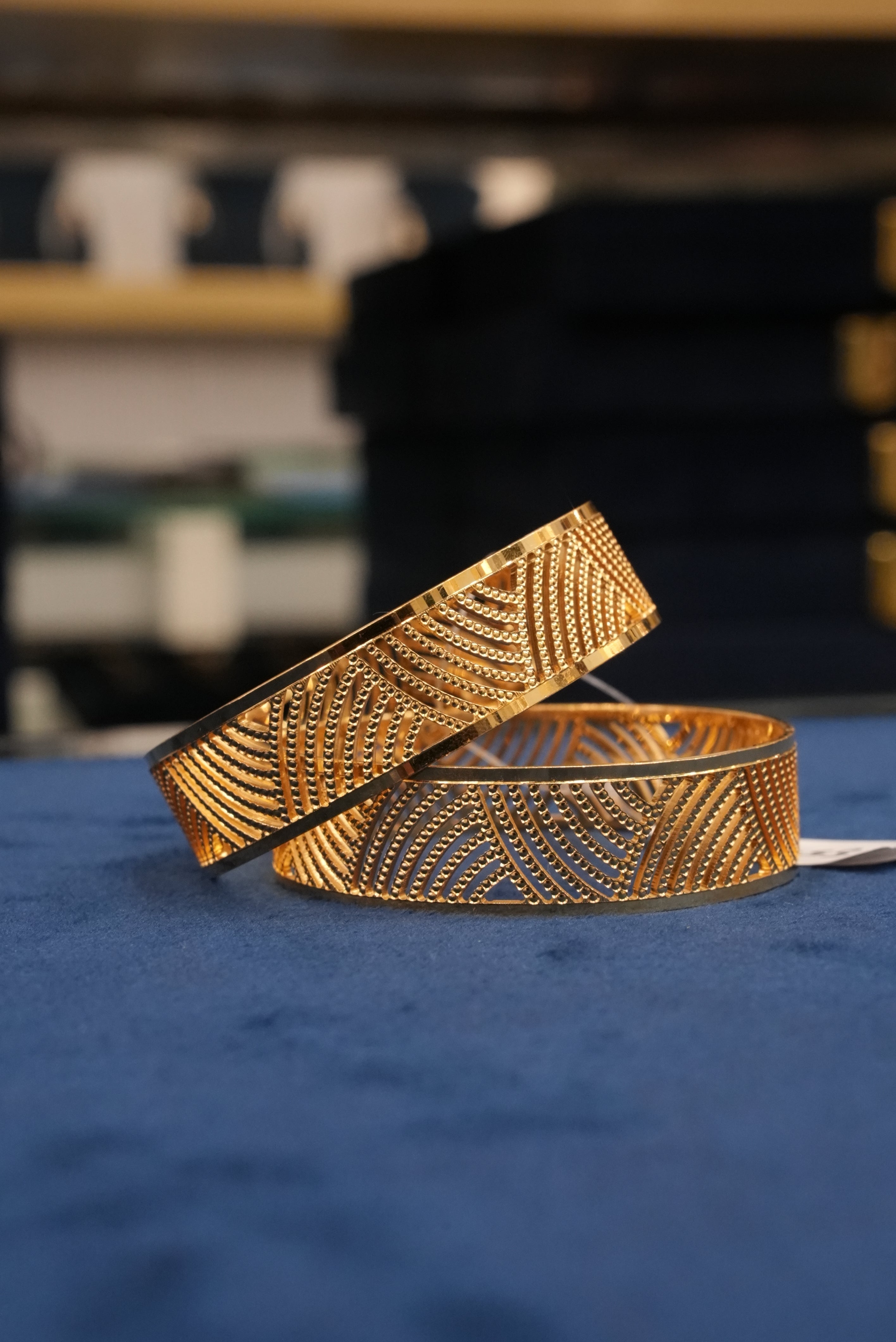 Tahzeeb Saral, Bangles & Kadas, Gold Patra demi-fine jewellery, Size 2.6, SKU BK_L_135 image 1