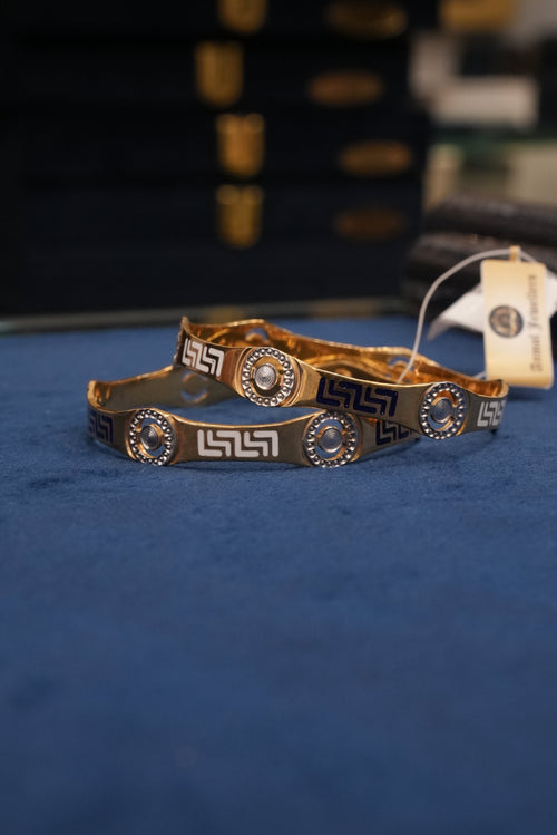 Aakarsh Abhay, Bangles & Kadas, Gold Patra demi-fine jewellery, Size 2.4, SKU BK_L_139 image 1