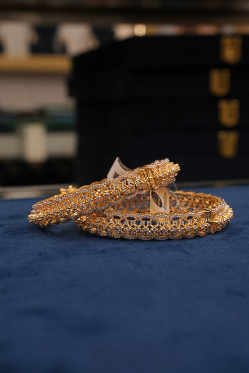 Aabhushan Bodh, Bangles & Kadas, Gold Patra demi-fine jewellery, Size 2.4, SKU BK_L_98 image 1